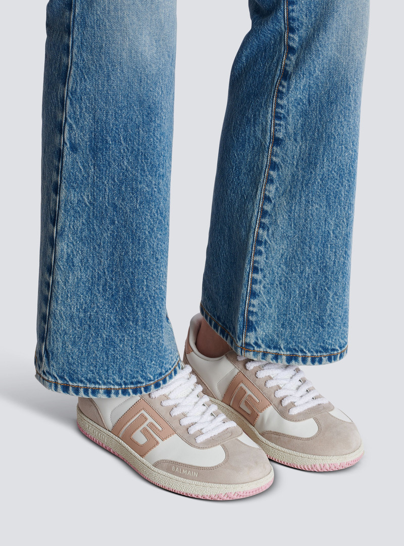 Balmain Balmain Swan trainers in calfskin and suede outlook
