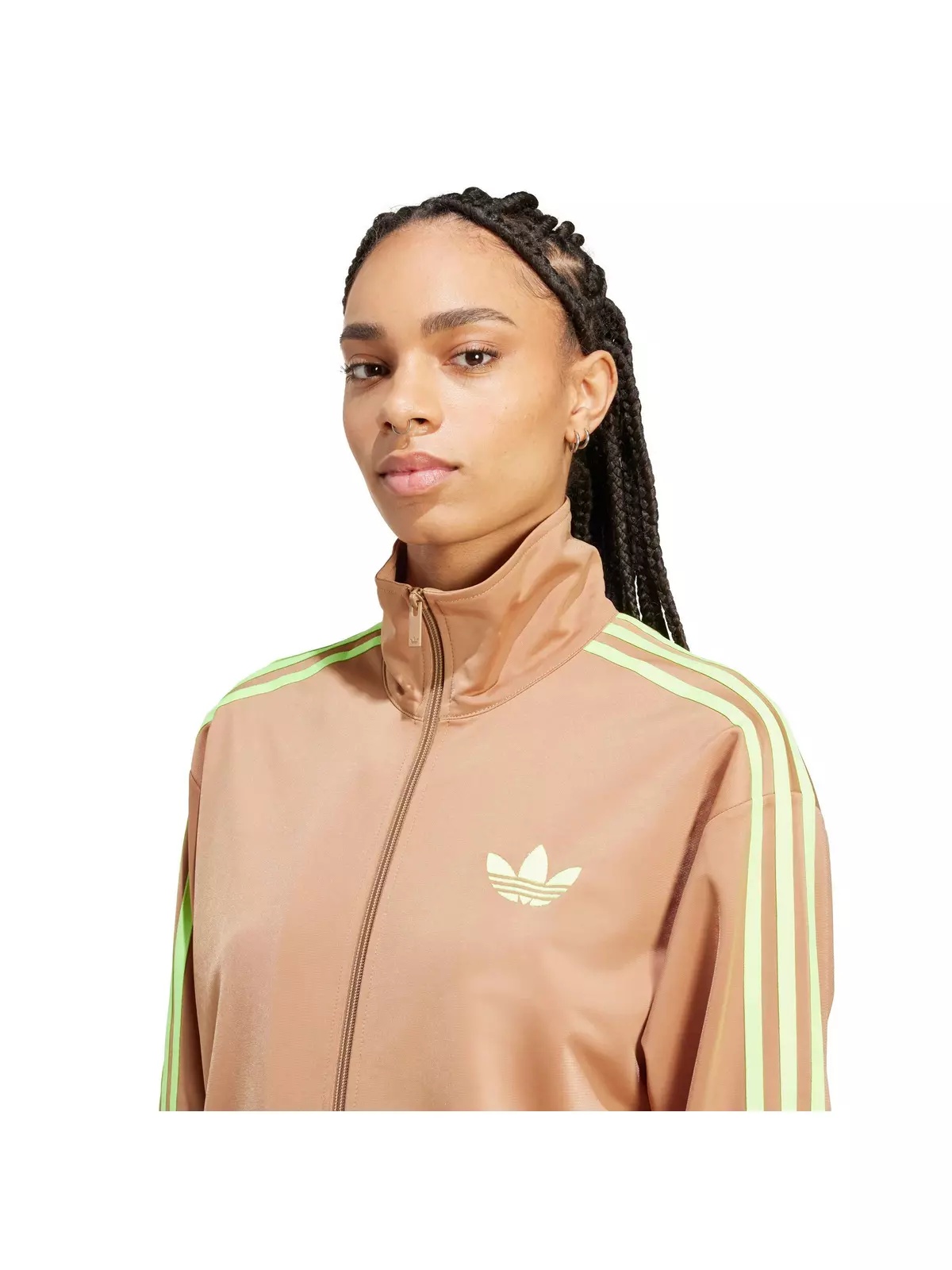 Originals Women's Adicolor Classic Firebird Loose Track Top -Brown/Green - 3