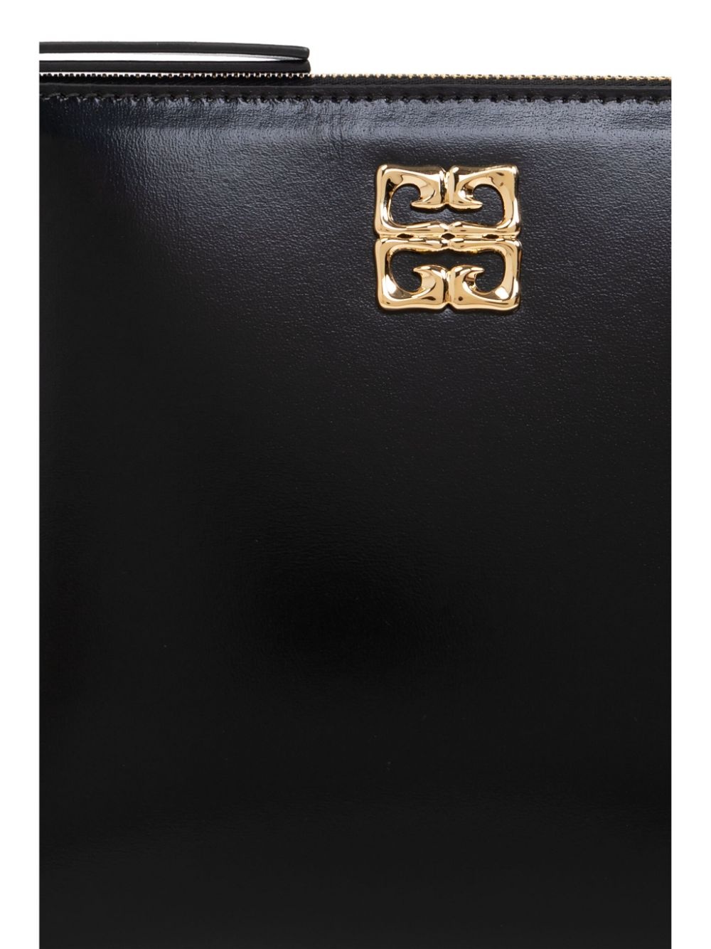 logo-buckle leather clutch bag - 6