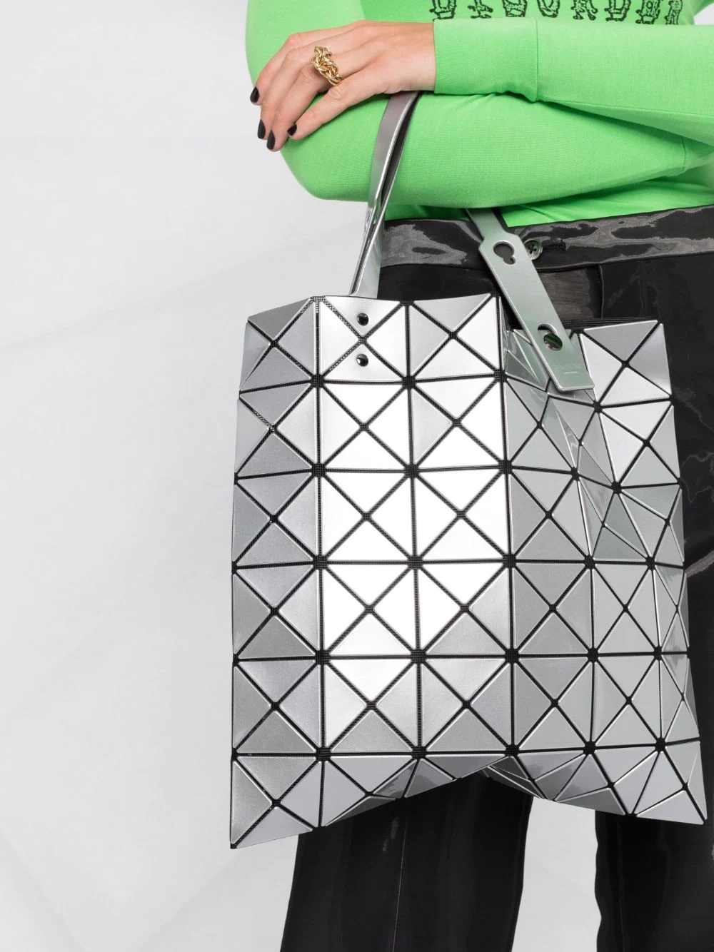 Lucent geometric-panelled tote bag - 3