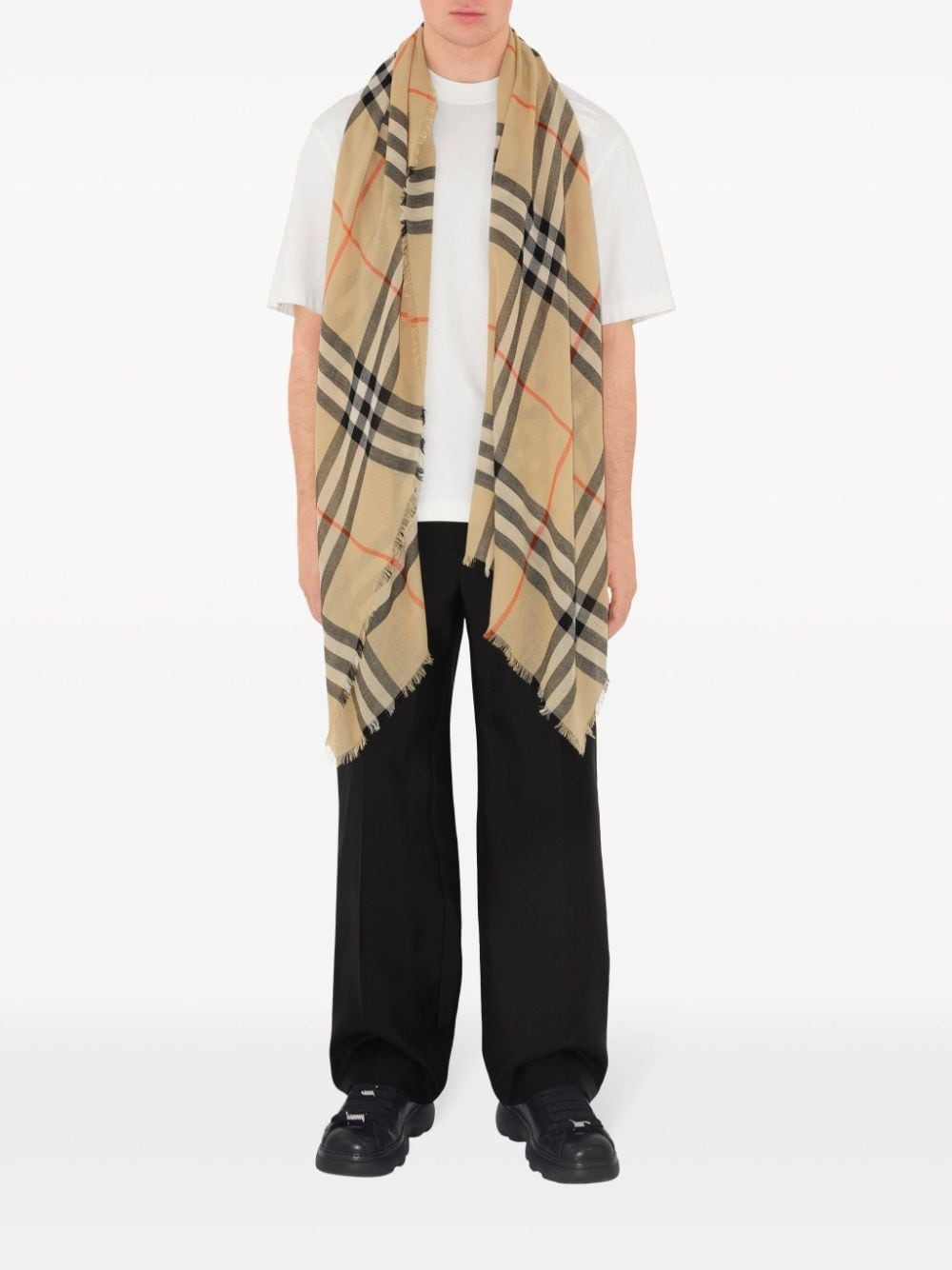Vintage Check wool scarf - 6