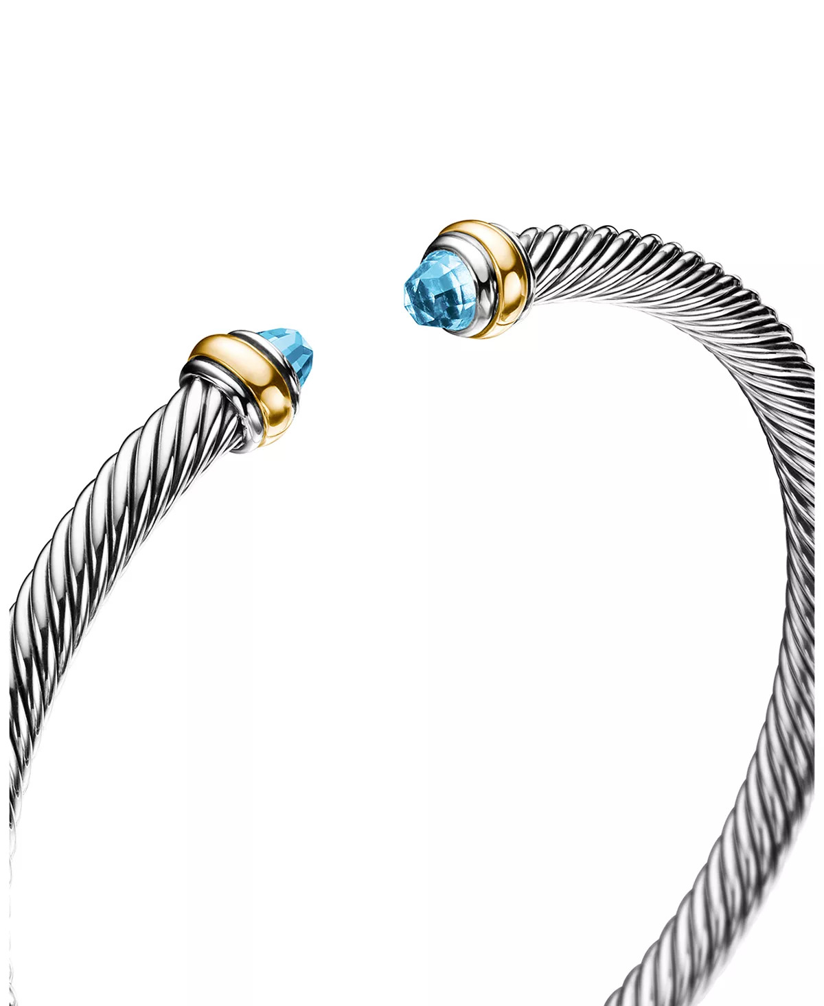 Cable Classic Bracelet with Gemstones or Sterling Silver - 5