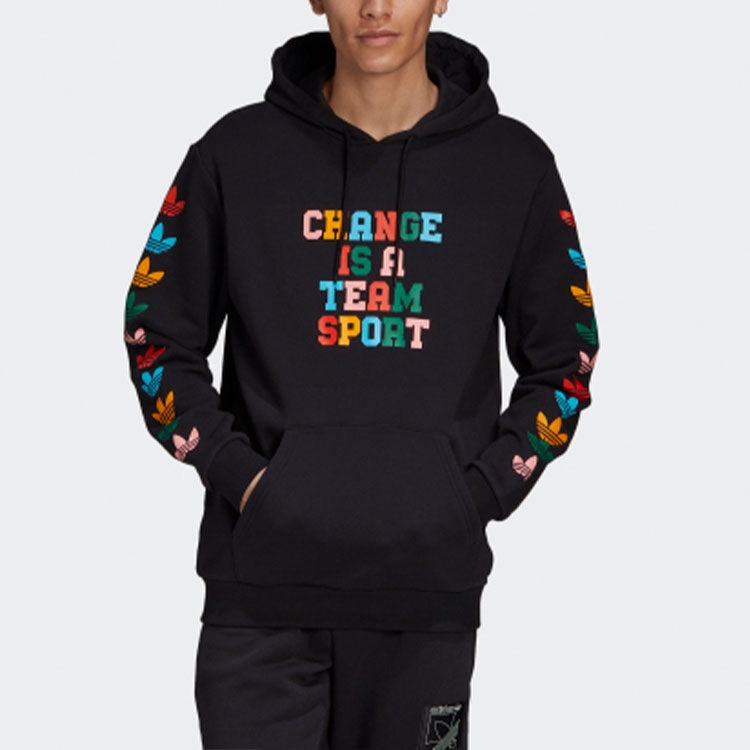 adidas originals Cts Multi Hdy Multi-Color Alphabet Printing Pullover Black GP4439 - 3