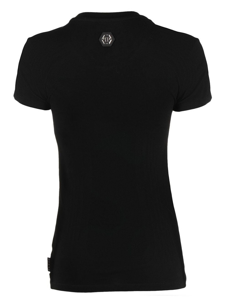 PHILIPP PLEIN Skull Strass V-neck T-shirt outlook