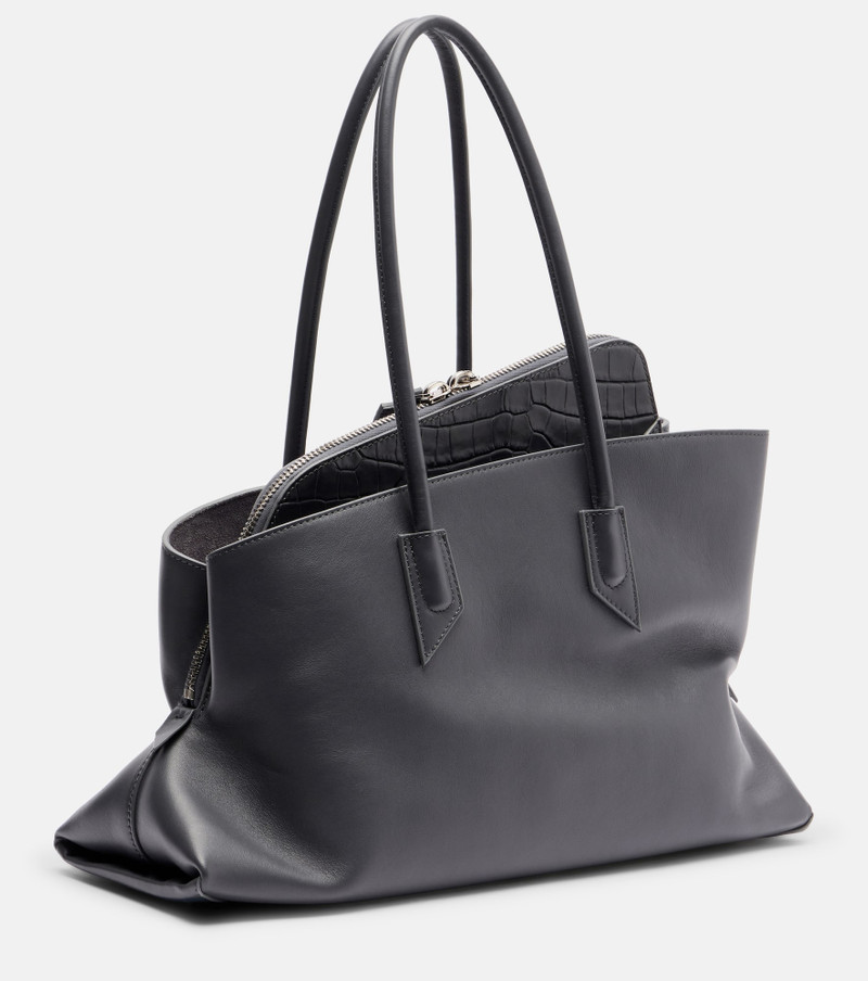 THE ATTICO La Passeggiata Medium leather tote bag outlook