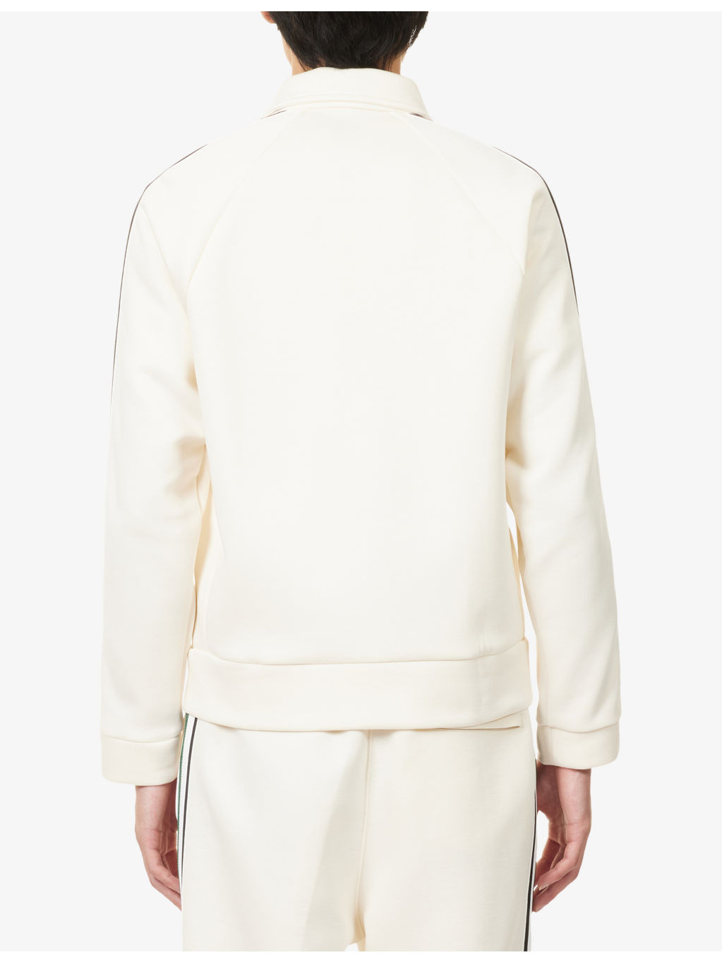 Logo-Patch Side-Stripe Cotton-Blend Track Jacket - 4