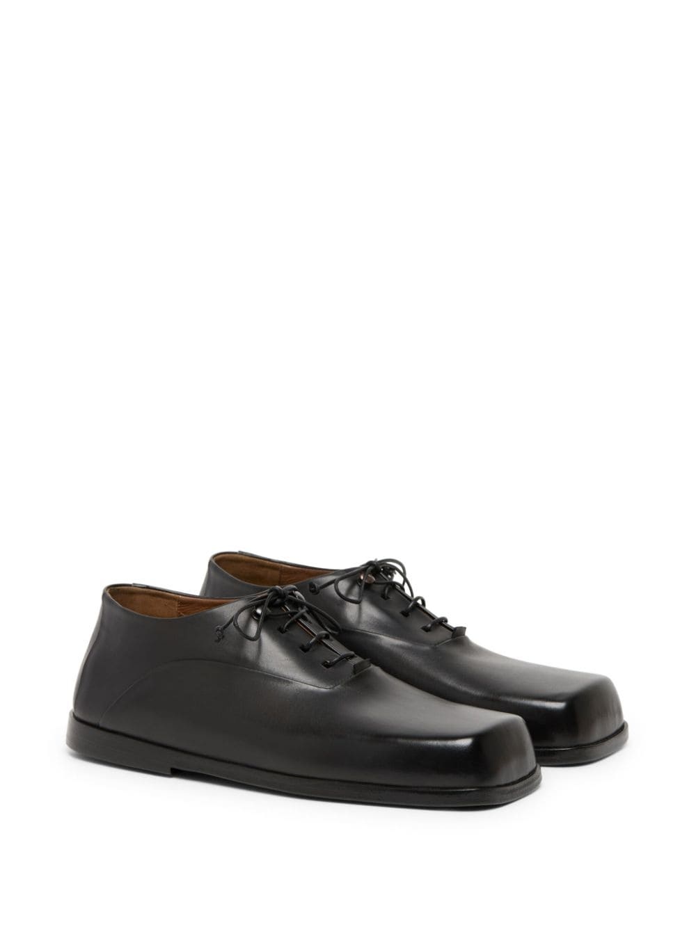 panelled leather oxford shoes - 2