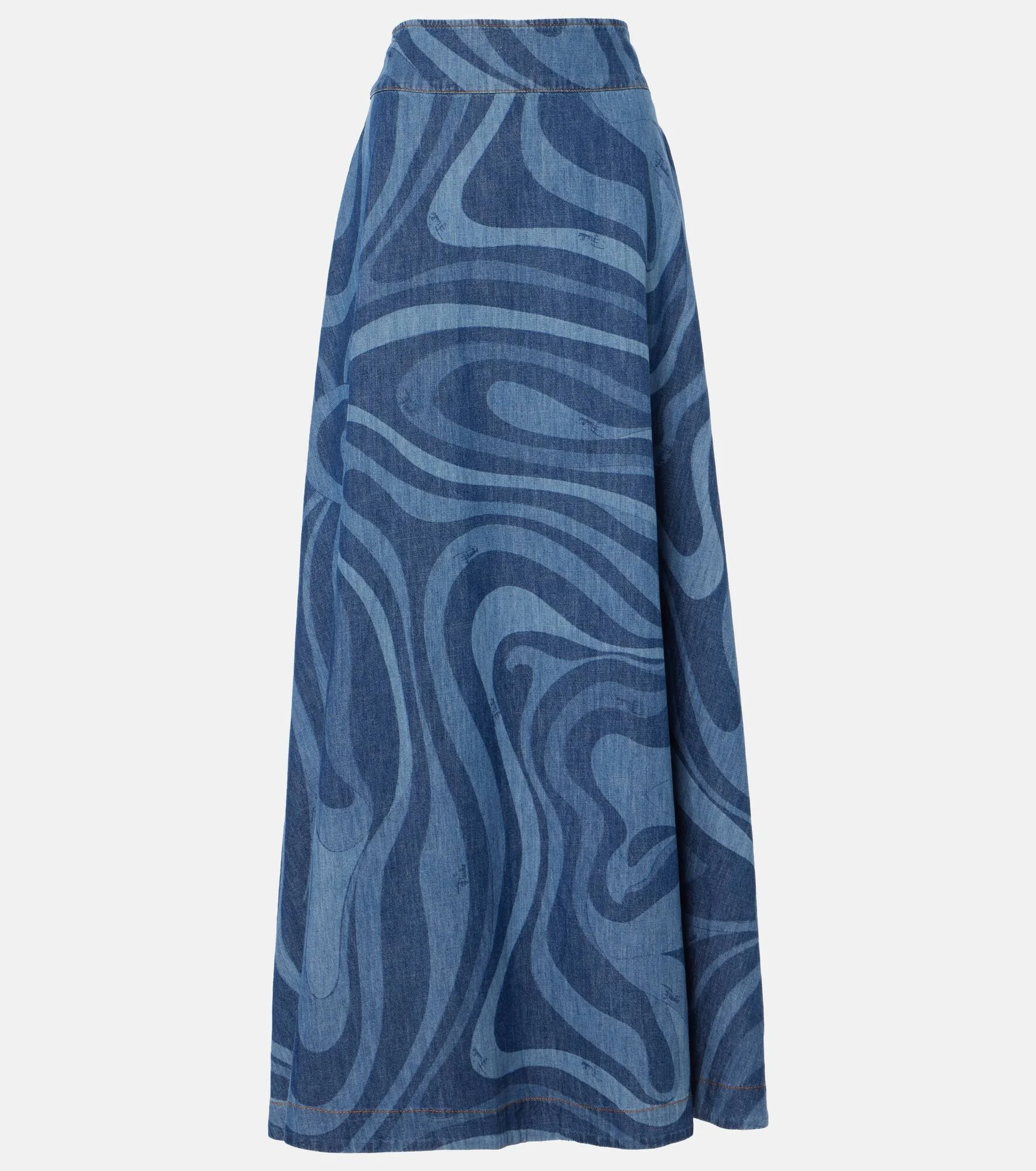 Marmo high-rise denim maxi skirt - 1