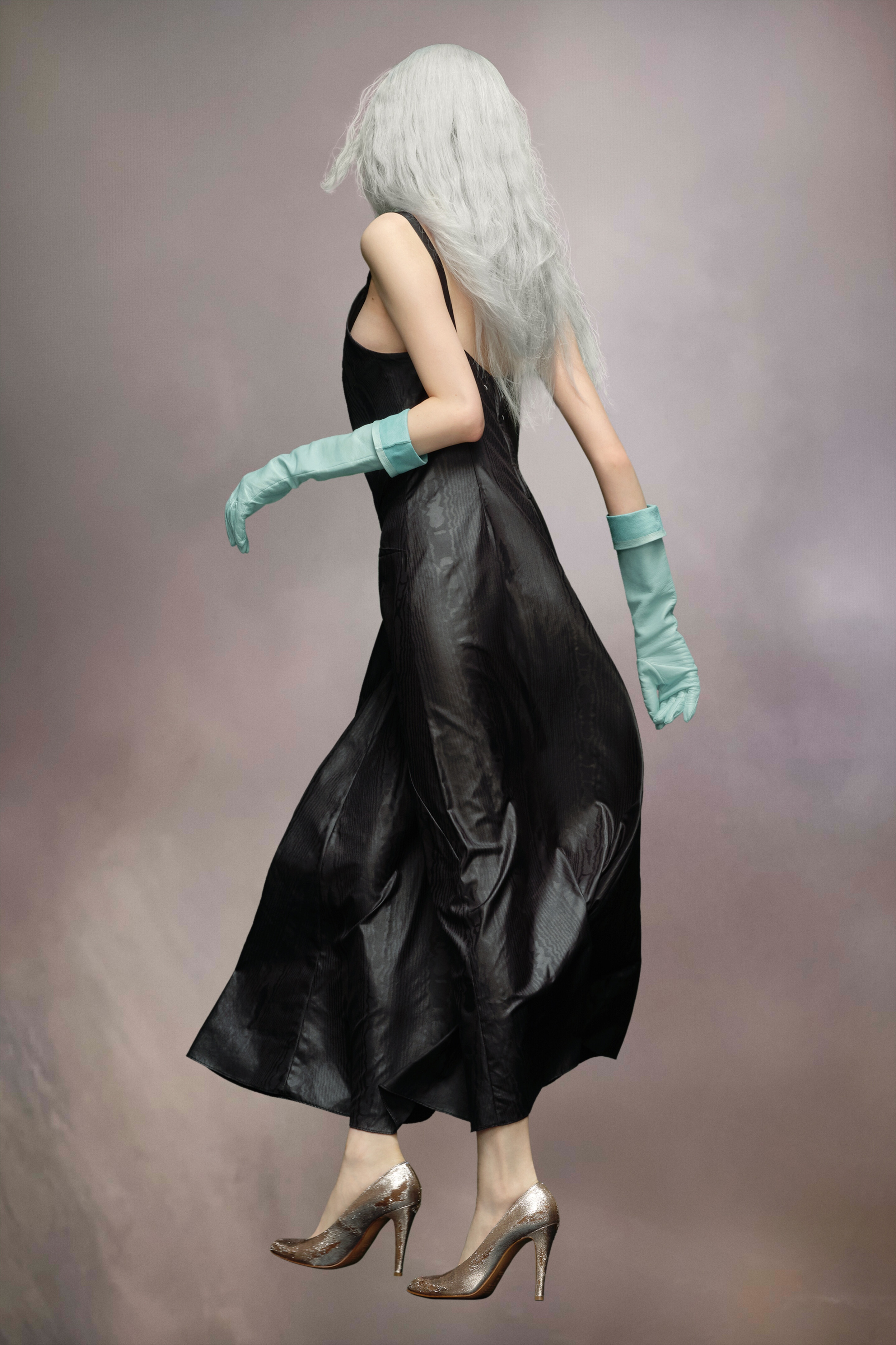 Maison Margiela Poly moiré dress | REVERSIBLE