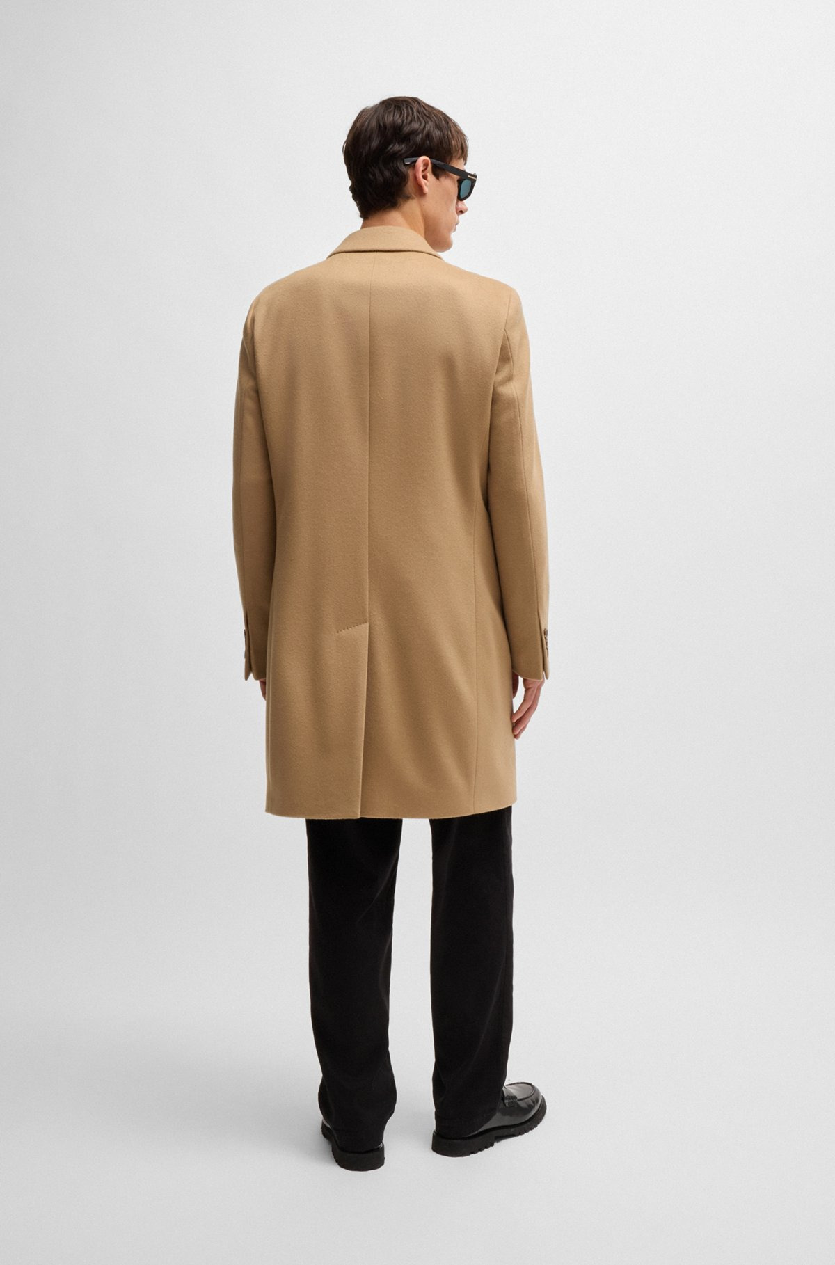 SLIM-FIT COAT IN WOOL AND CASHMERE - 5