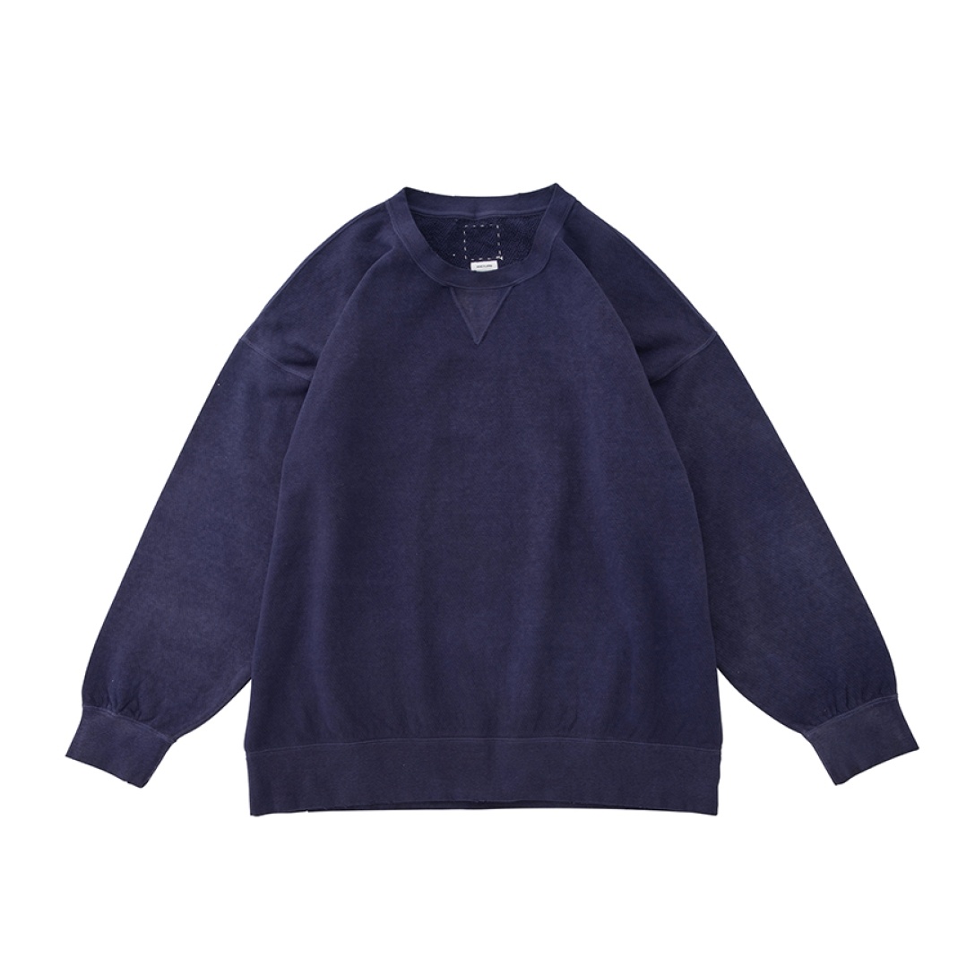 JUMBO SWEAT L/S (UNEVEN DYE) NAVY - 1