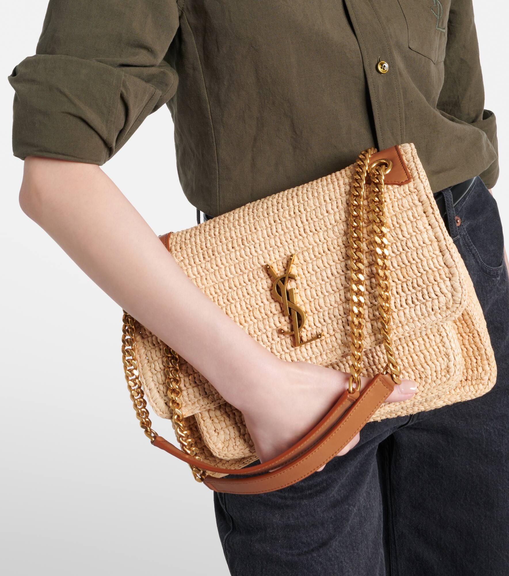 Niki Medium raffia shoulder bag - 2