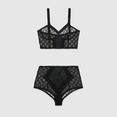 GUCCI GG embroidered tulle lingerie set outlook