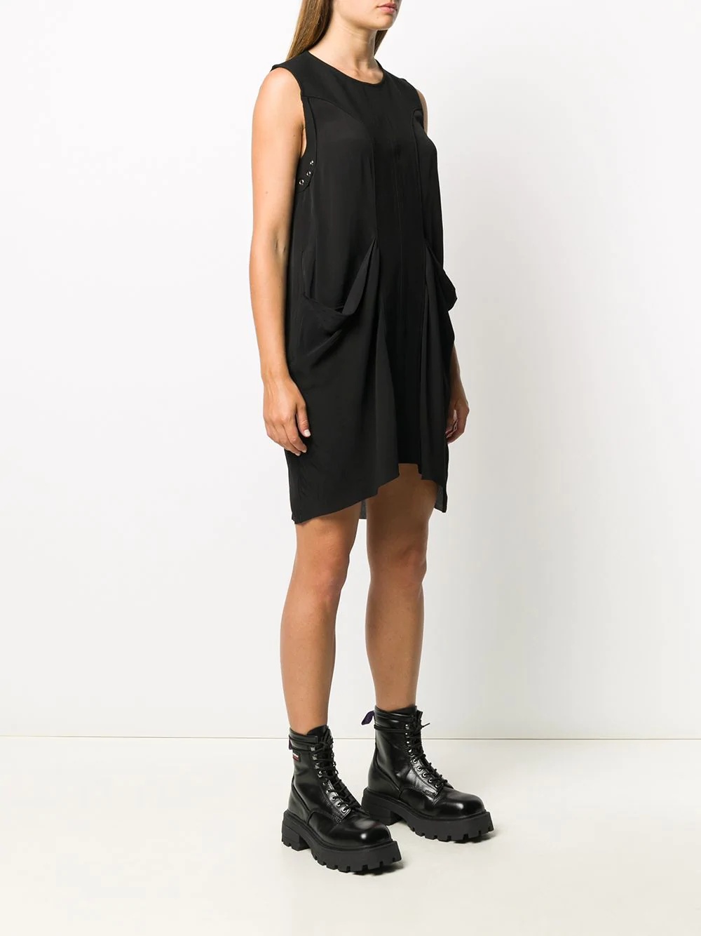 sleeveless slouched mini dress - 3