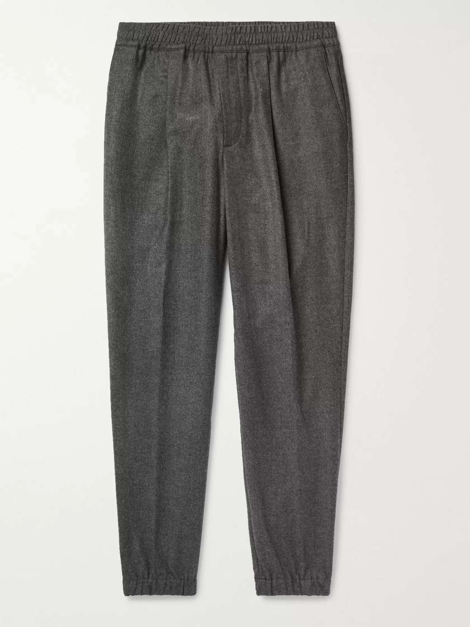 Tapered Wool and Cashmere-Blend Drawstring Trousers - 1