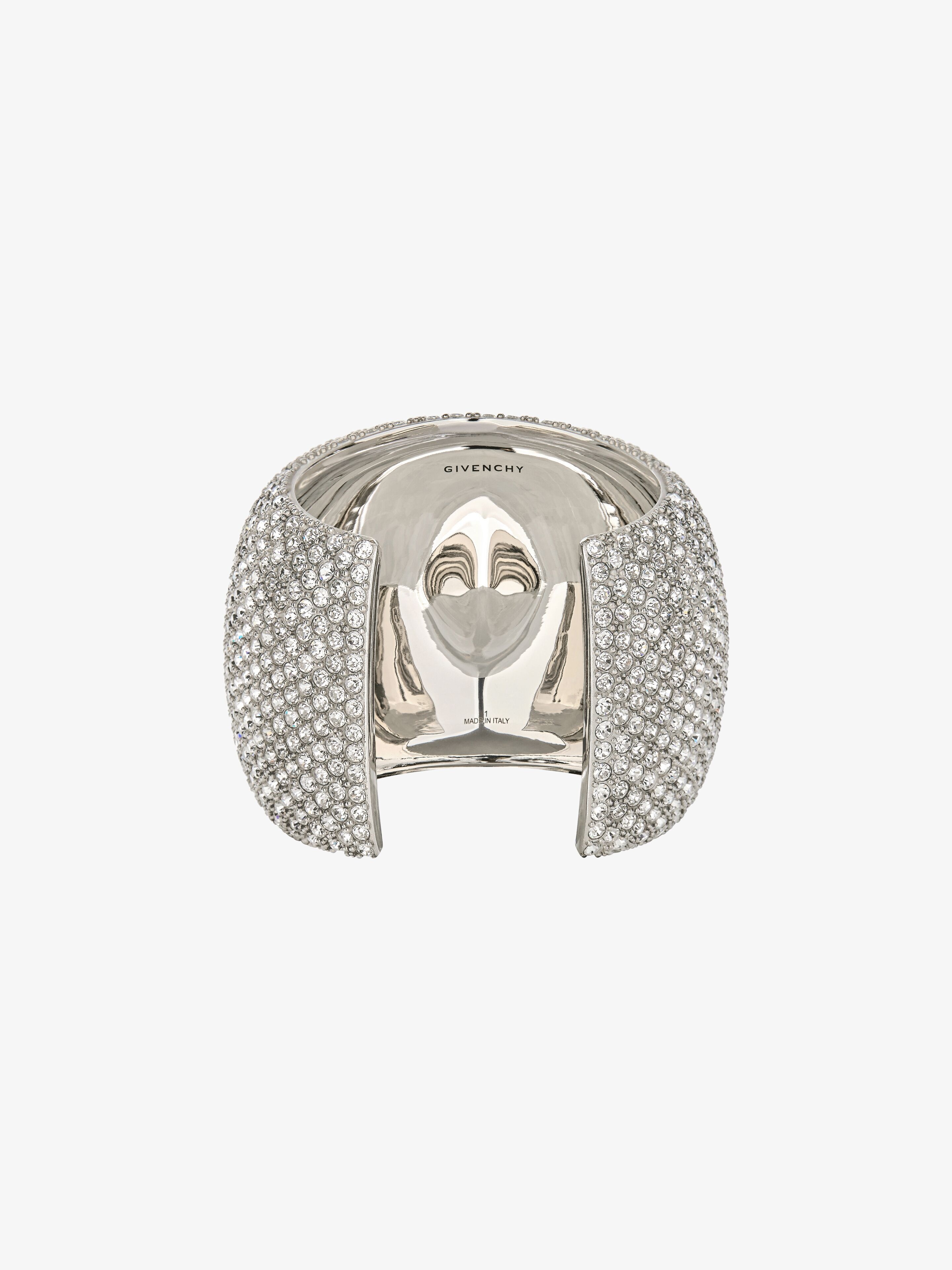 4G CLAW BRACELET IN METAL WITH CRYSTALS - 4