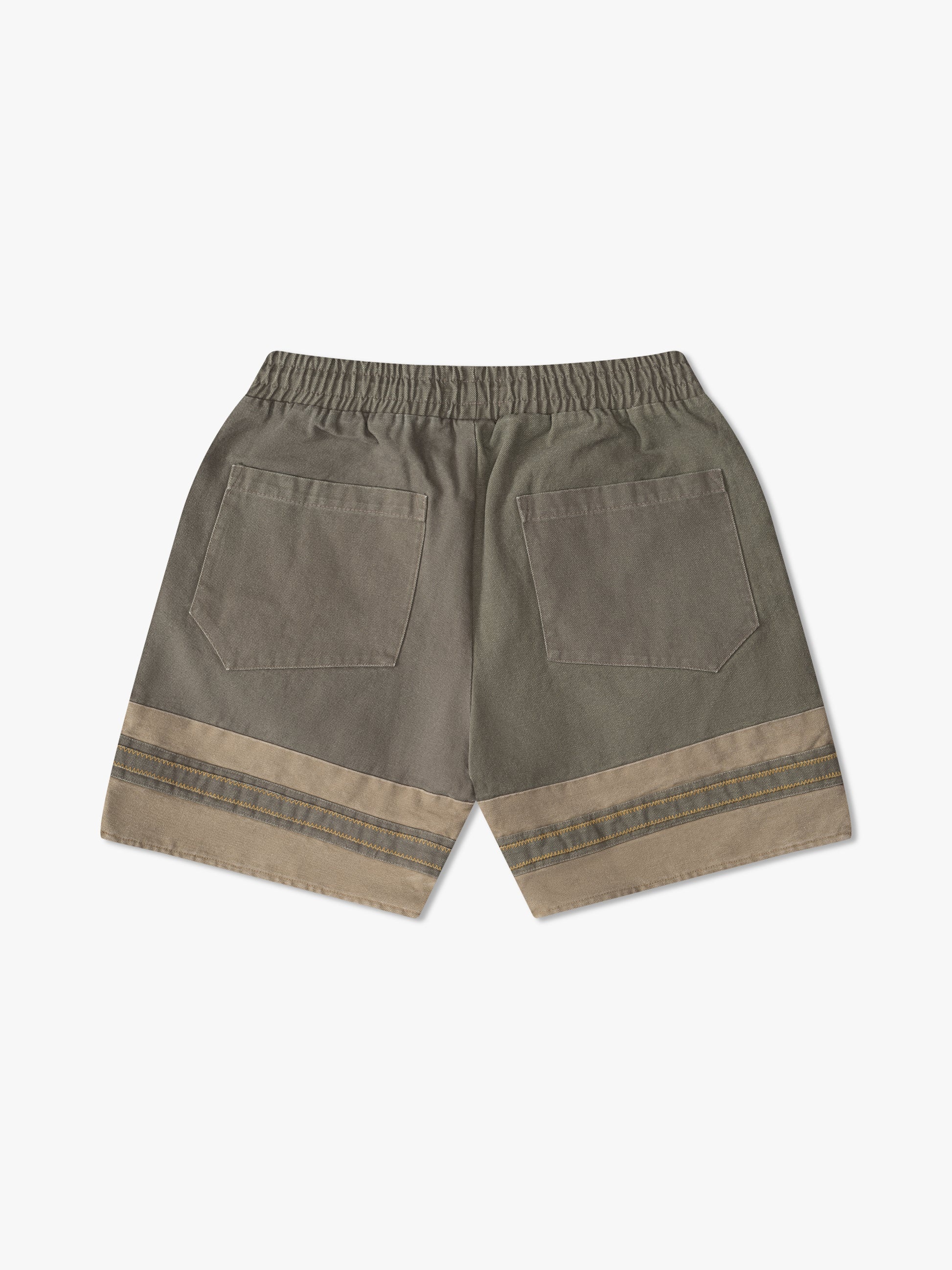 Rhude RHUDE EMB. CANVAS LOGO SHORTS | REVERSIBLE