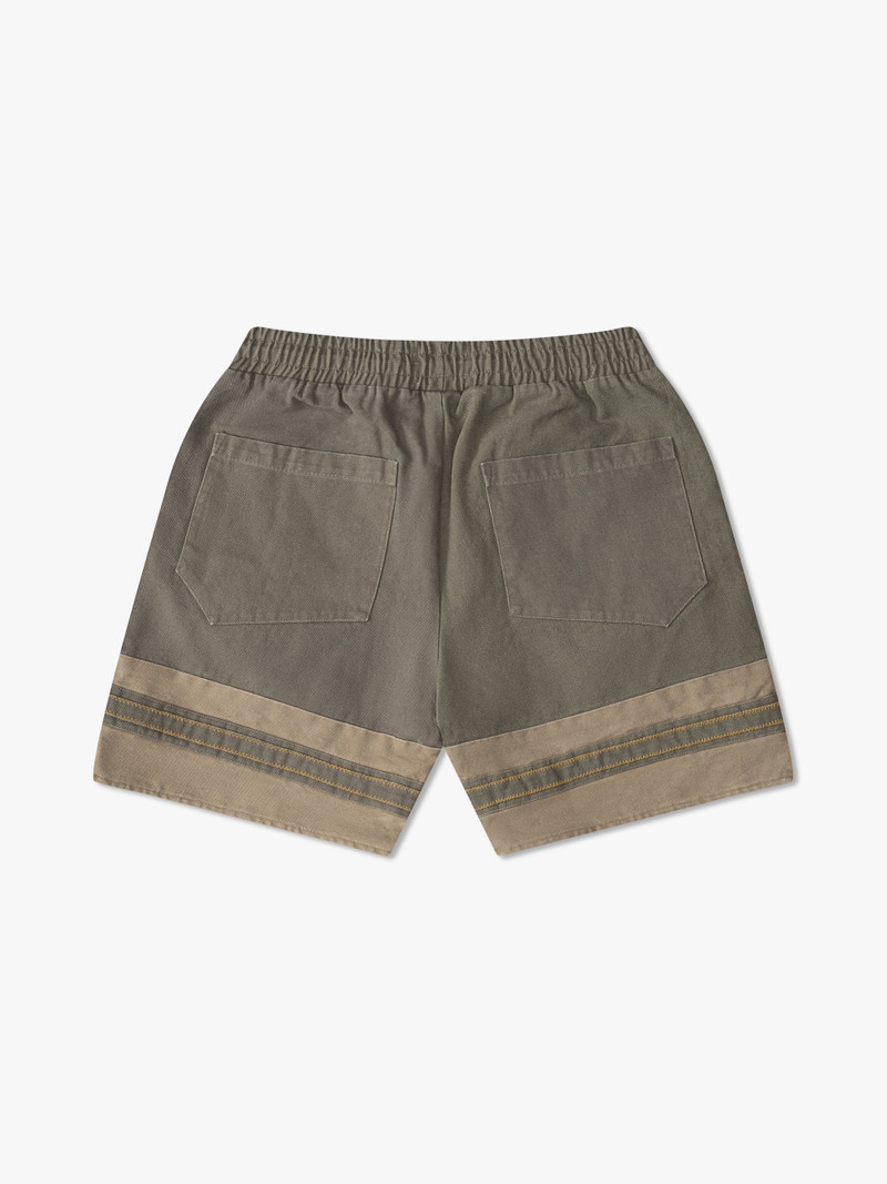 Rhude RHUDE EMB. CANVAS LOGO SHORTS outlook