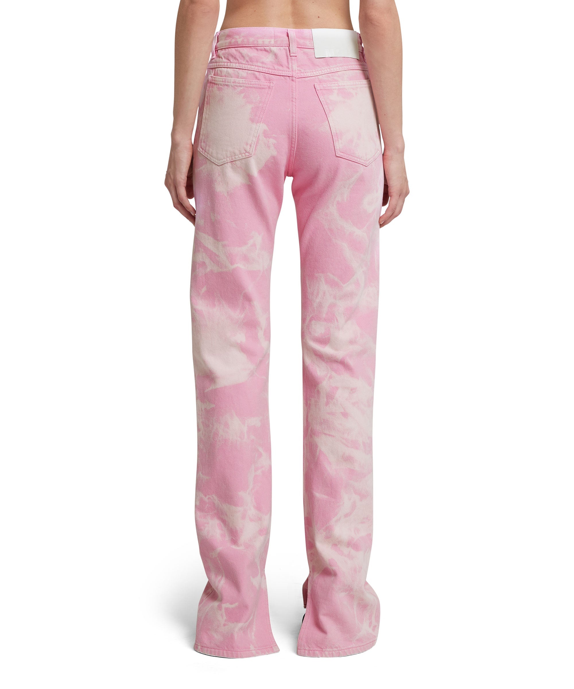 Bull cotton pants with marbleized tie-dye treatment - 3