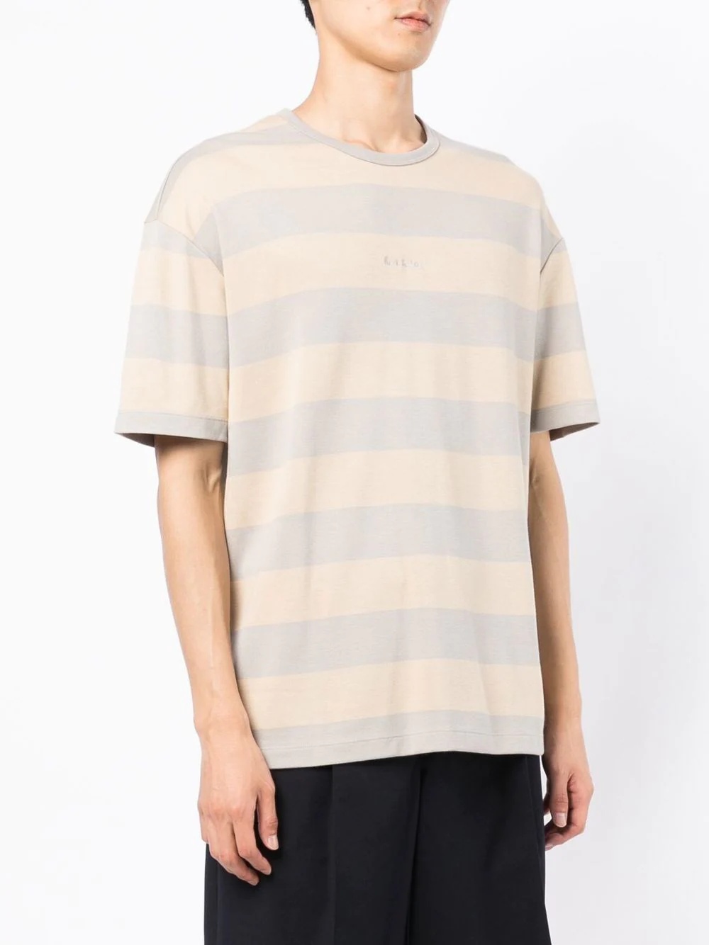 striped crew-neck T-shirt - 3