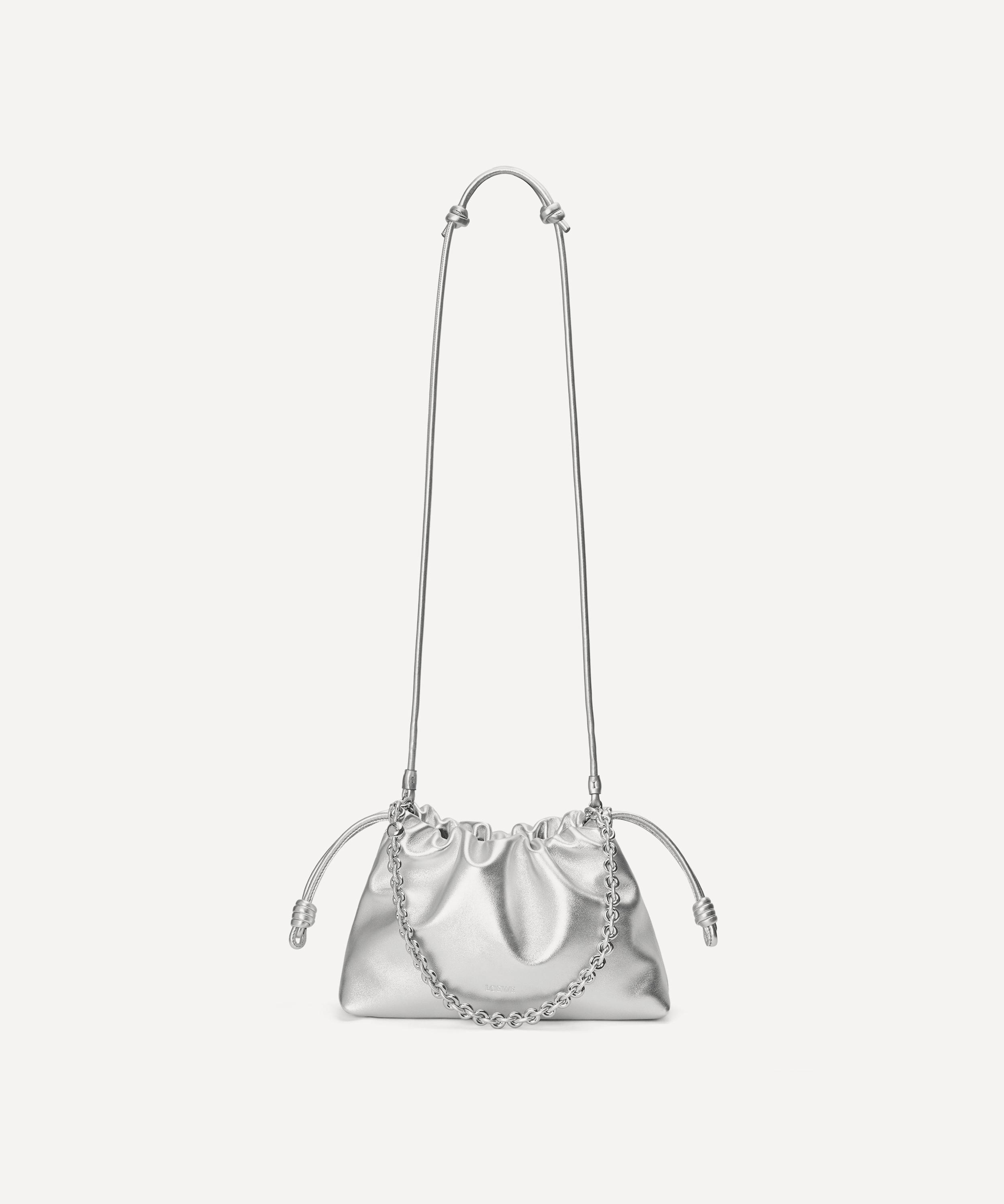 Flamenco Medium Laminated Leather Clutch Bag - 5