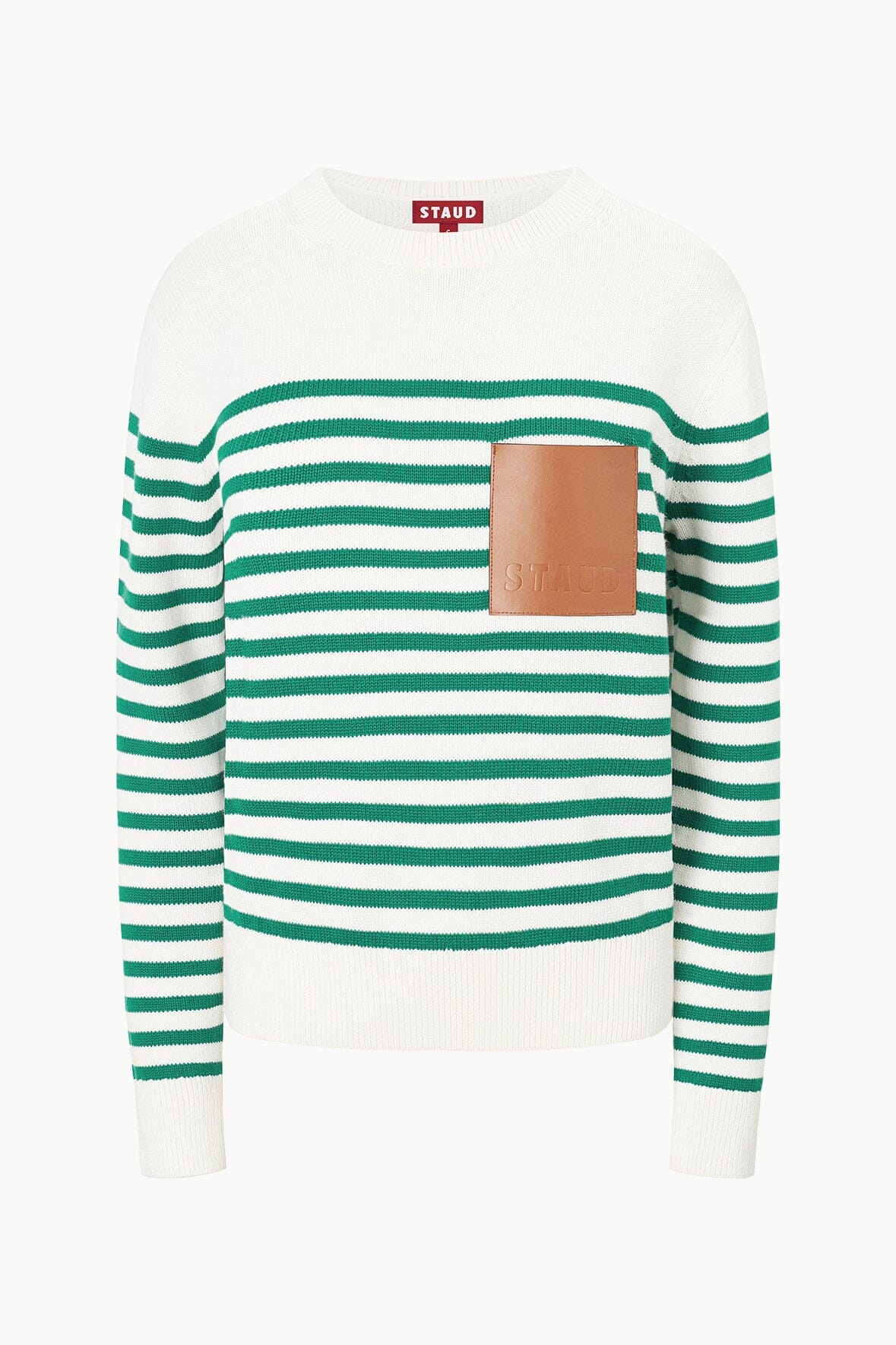 STAUD SUNSET SWEATER VERT BRETON STRIPE - 1