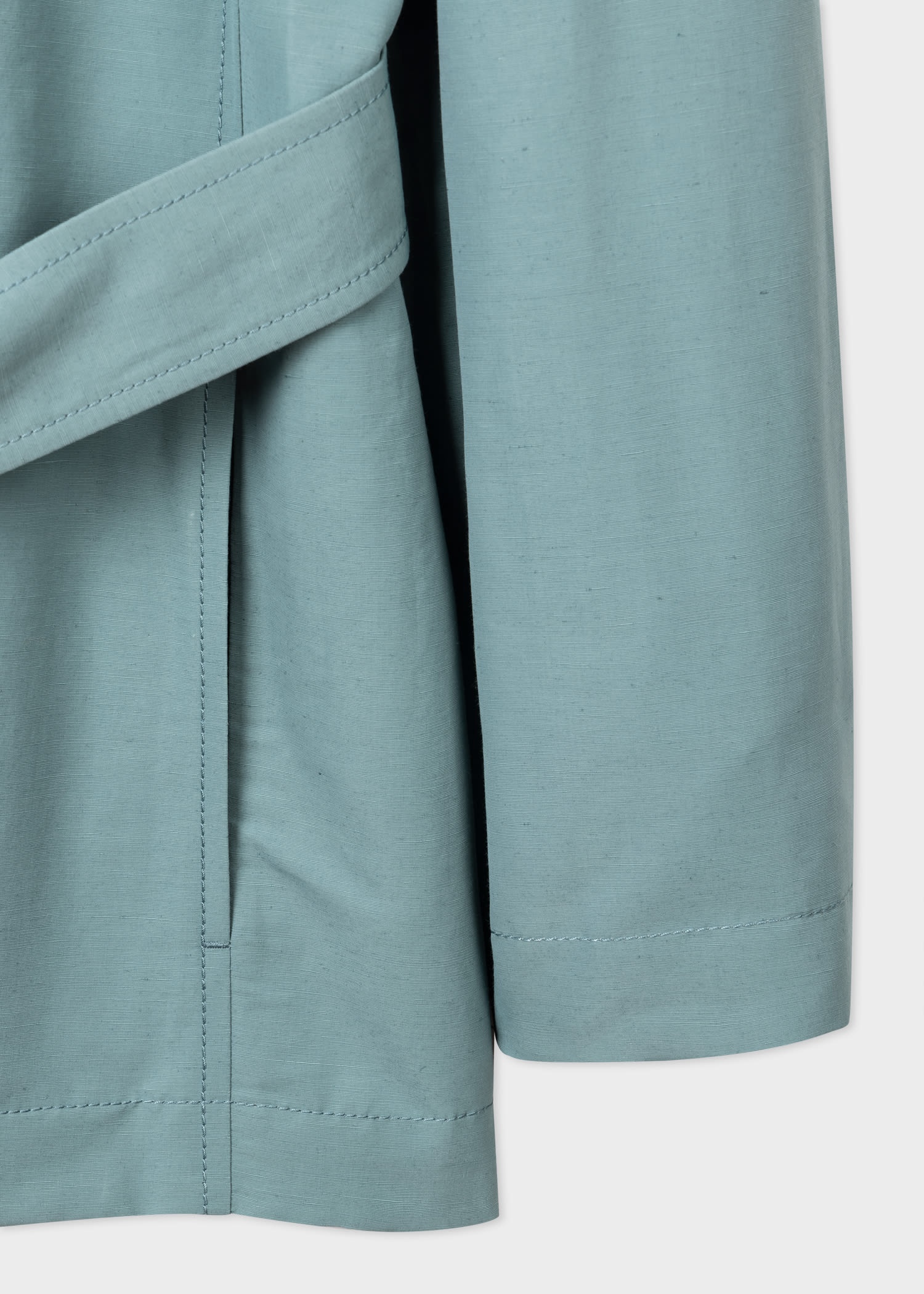 Linen-Blend Short Coat - 3