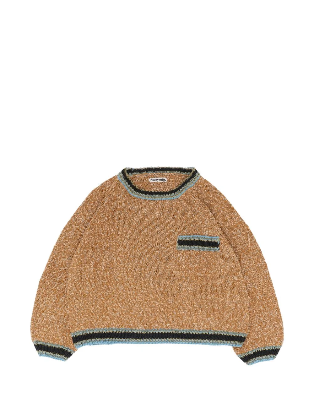 Bulb chest-pocket ribbed-trim sweater - 1