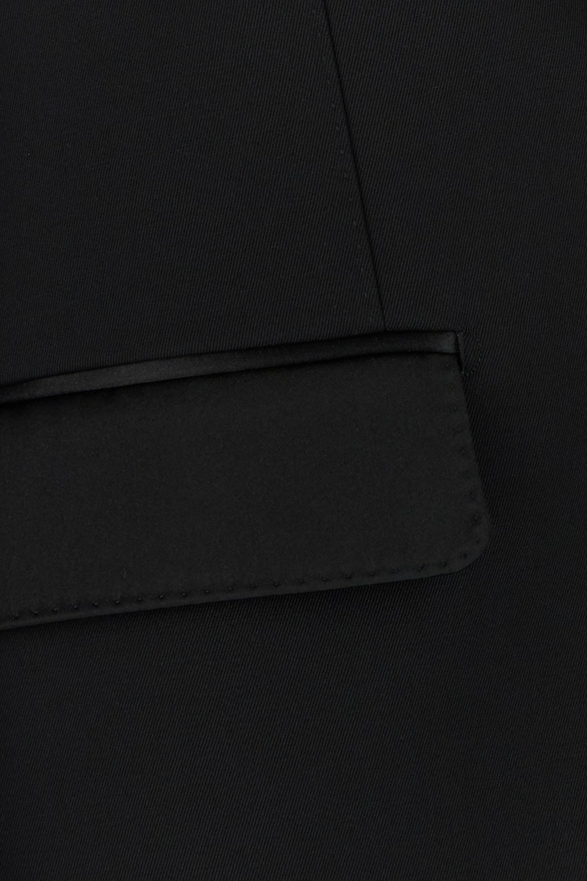 Black stretch wool blend blazer - 3