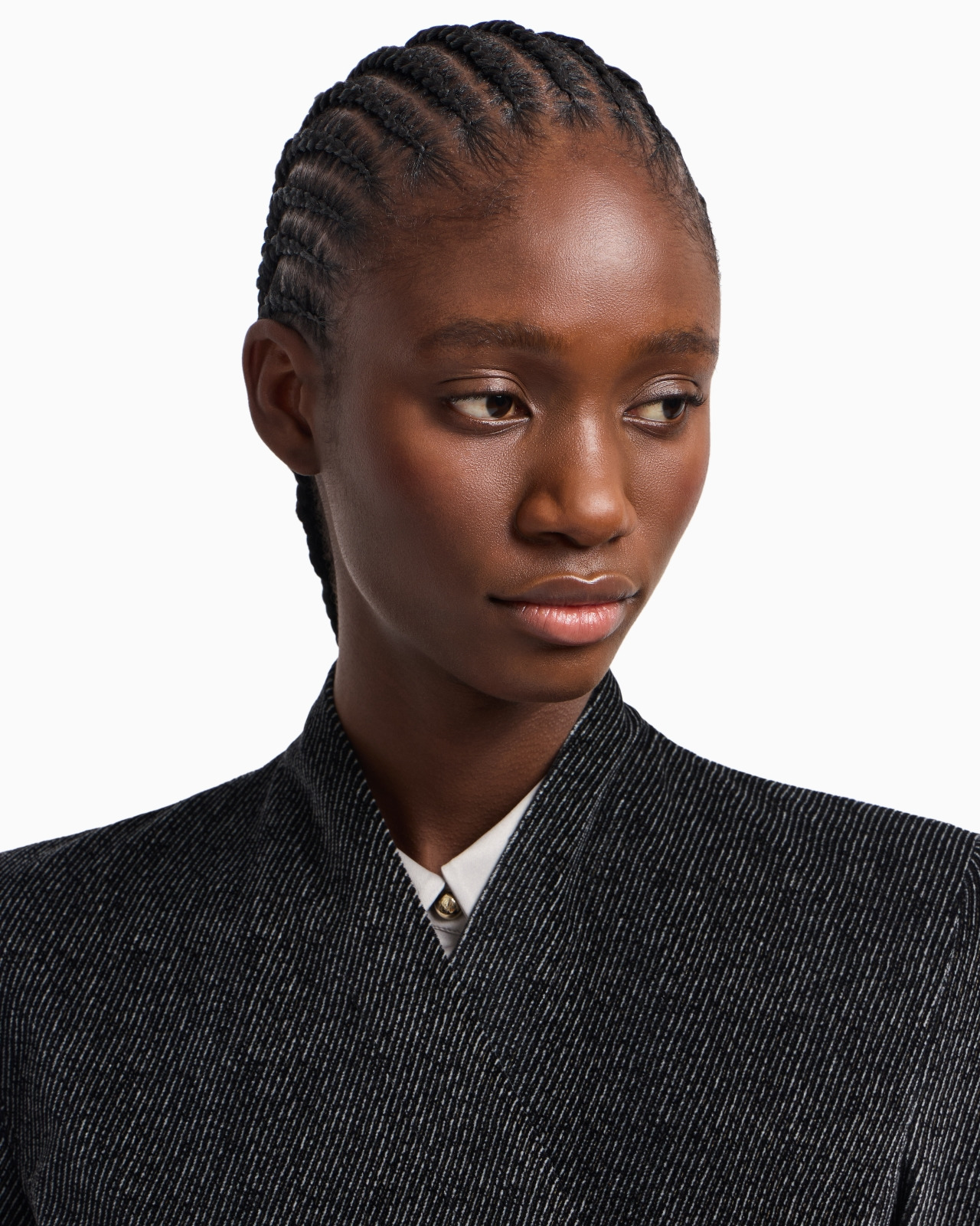 CAVALRY-EFFECT PRINTED VELVET JACKET WITH OFF-CENTRE FASTENING - 5