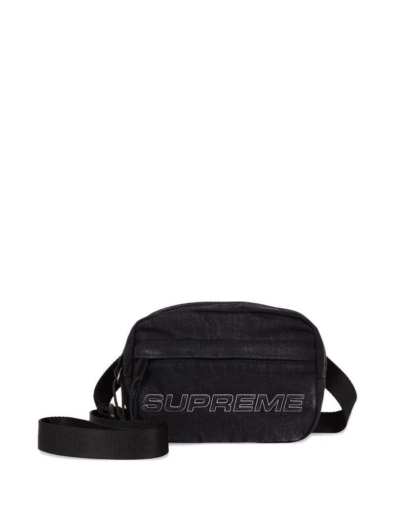 Supreme mini denim "Black" crossbody bag outlook