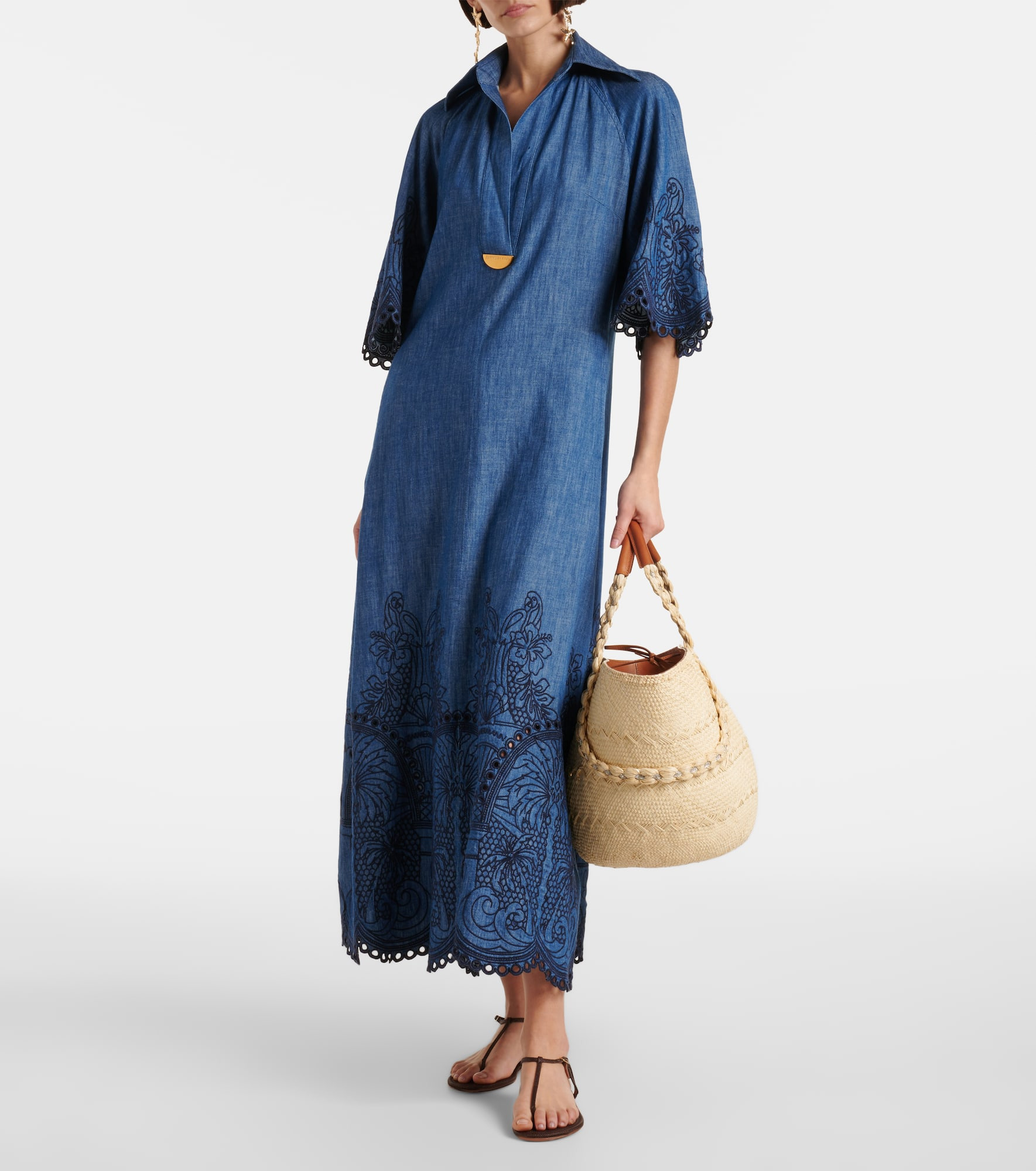 Isla raffia-effect tote bag - 5