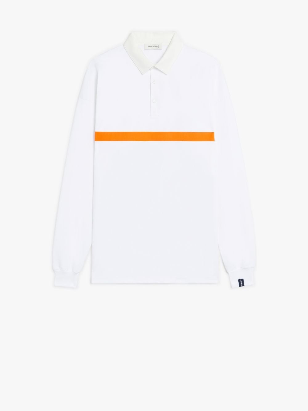 WHITE X ORANGE COTTON RUGBY SHIRT | GJM-210 - 1