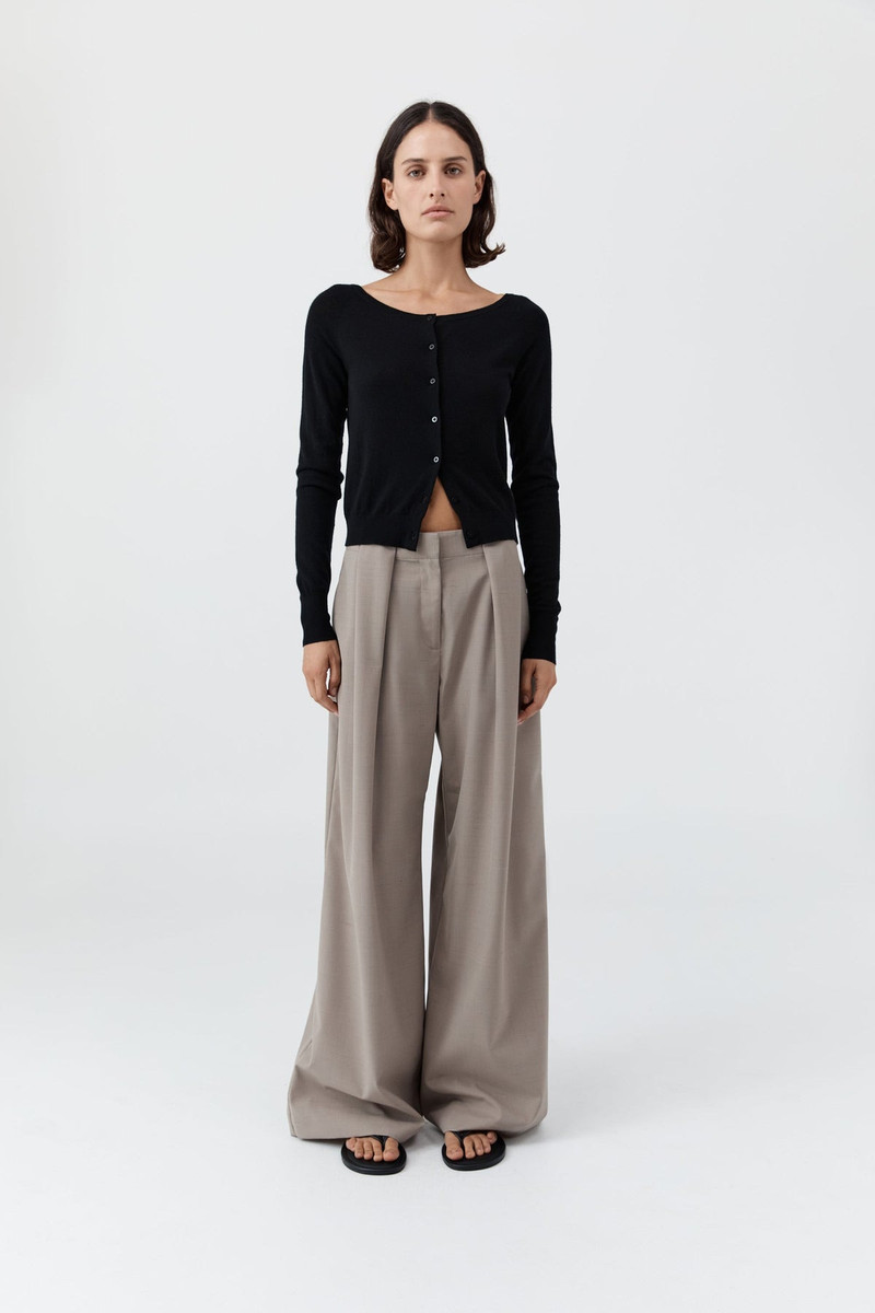 Merino Wool Ballet Cardigan - Black 1