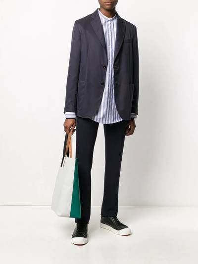 Brioni Blazer slim com abotoamento simples outlook