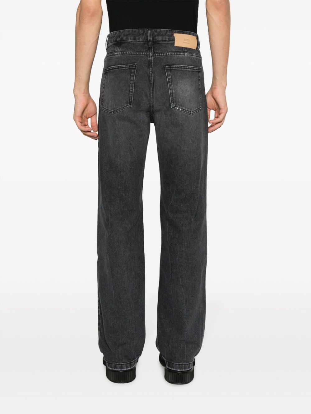 mid-rise straight-leg jeans - 4