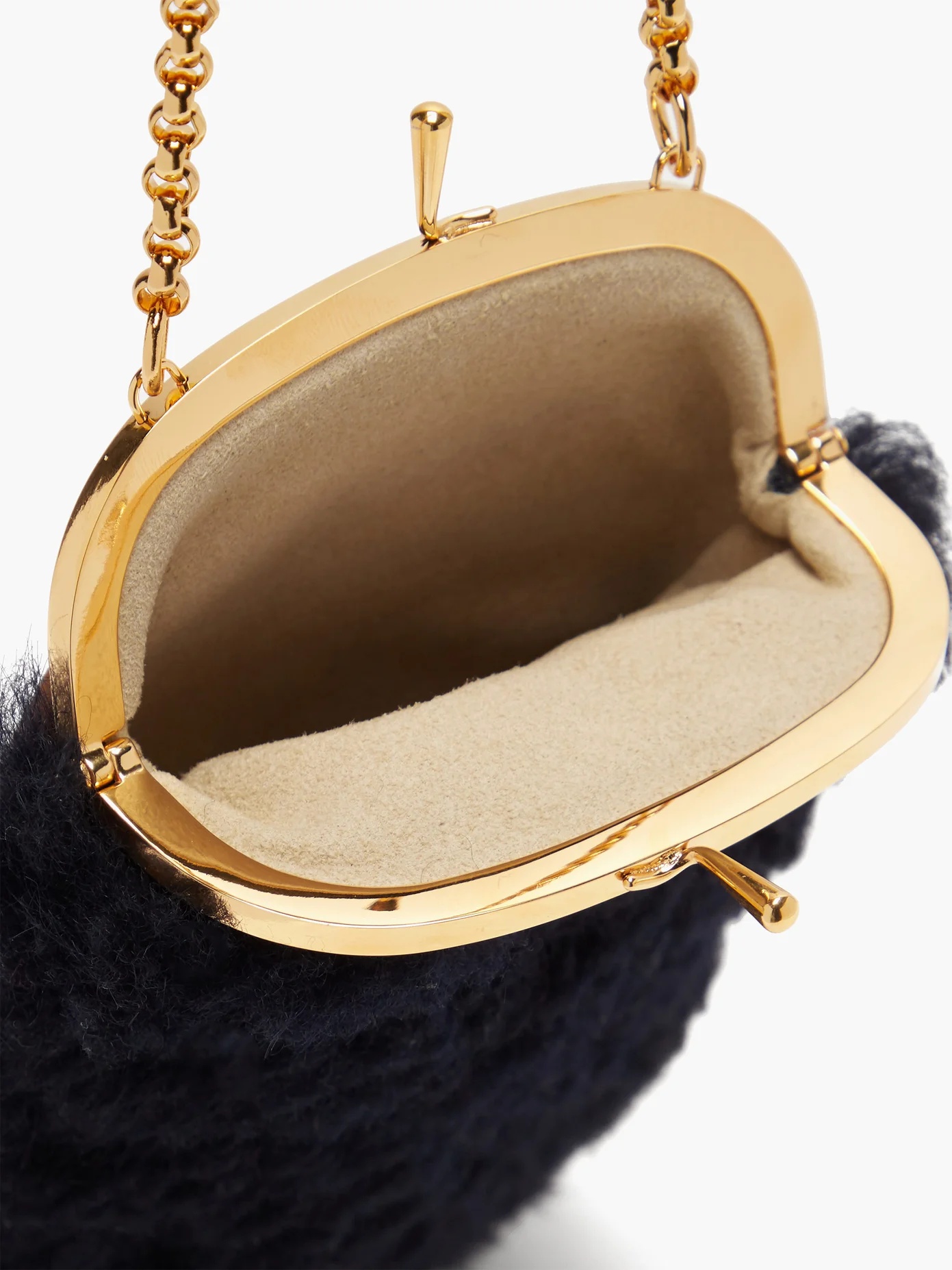 Portatelefono shearling cross-body bag - 5