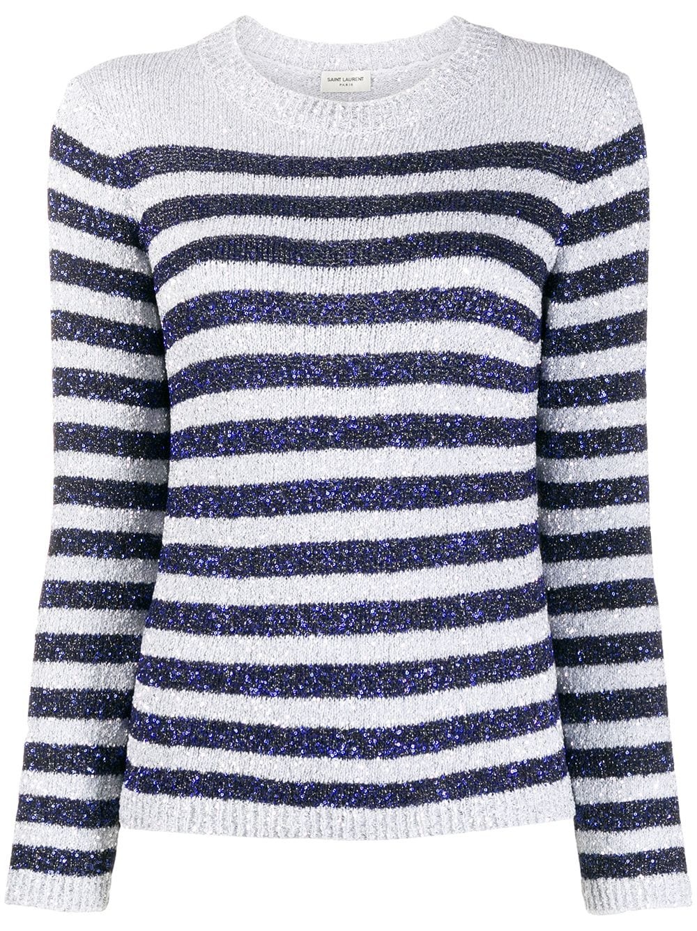 sequinned striped jumper - 1