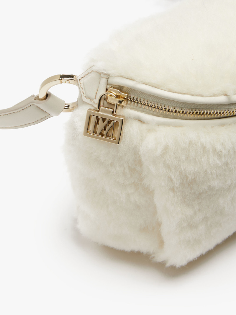 TEDDYBANANE1 Belt bag in alpaca and wool Teddy fabric 4