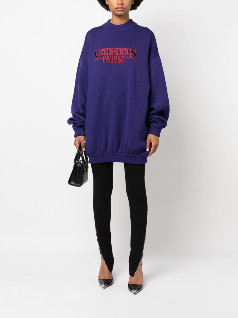 VETEMENTS logo-appliquÃ© merino jumper outlook