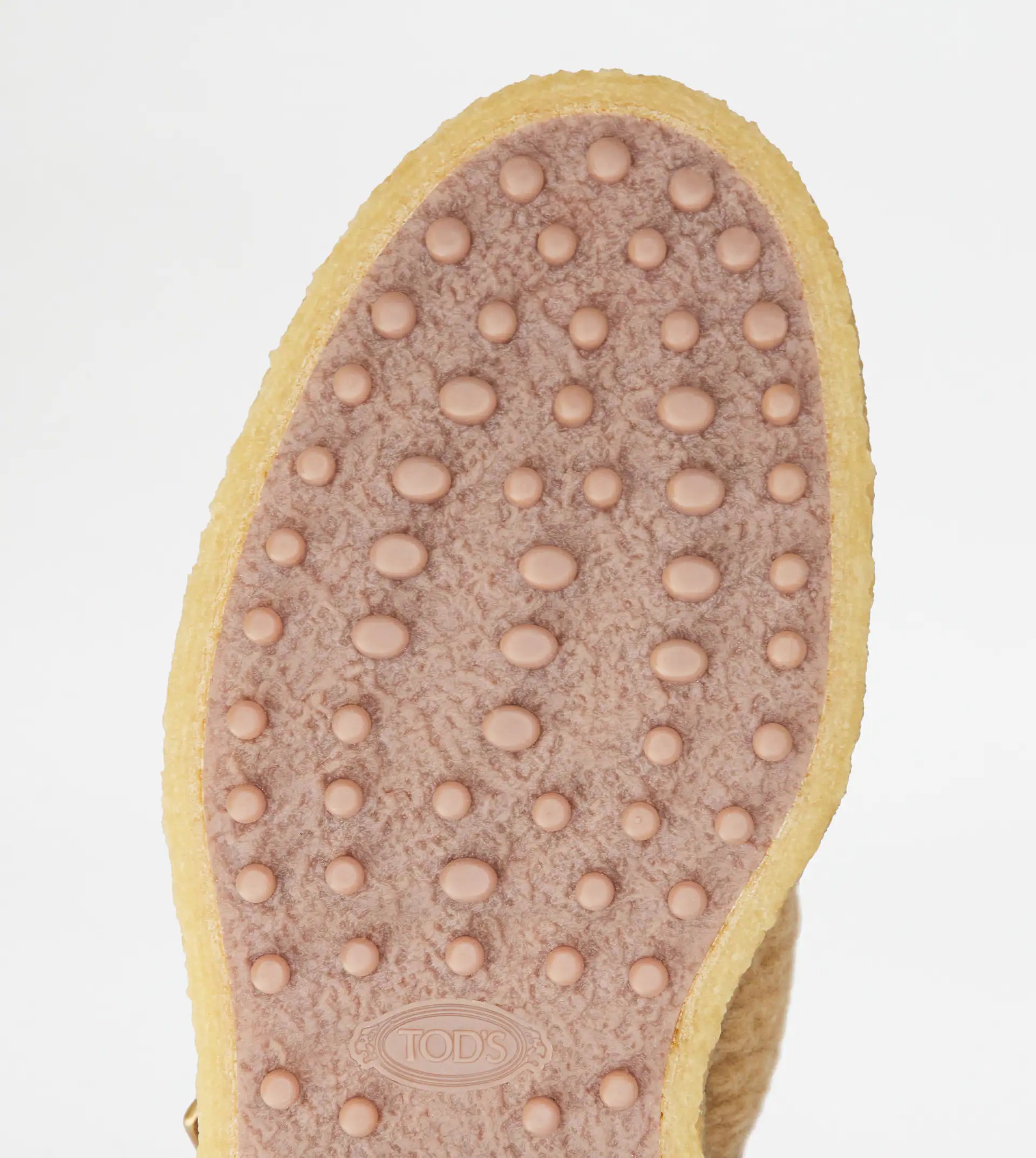 PLATFORM BOOTS IN WOOL AND LEATHER - BROWN - 4