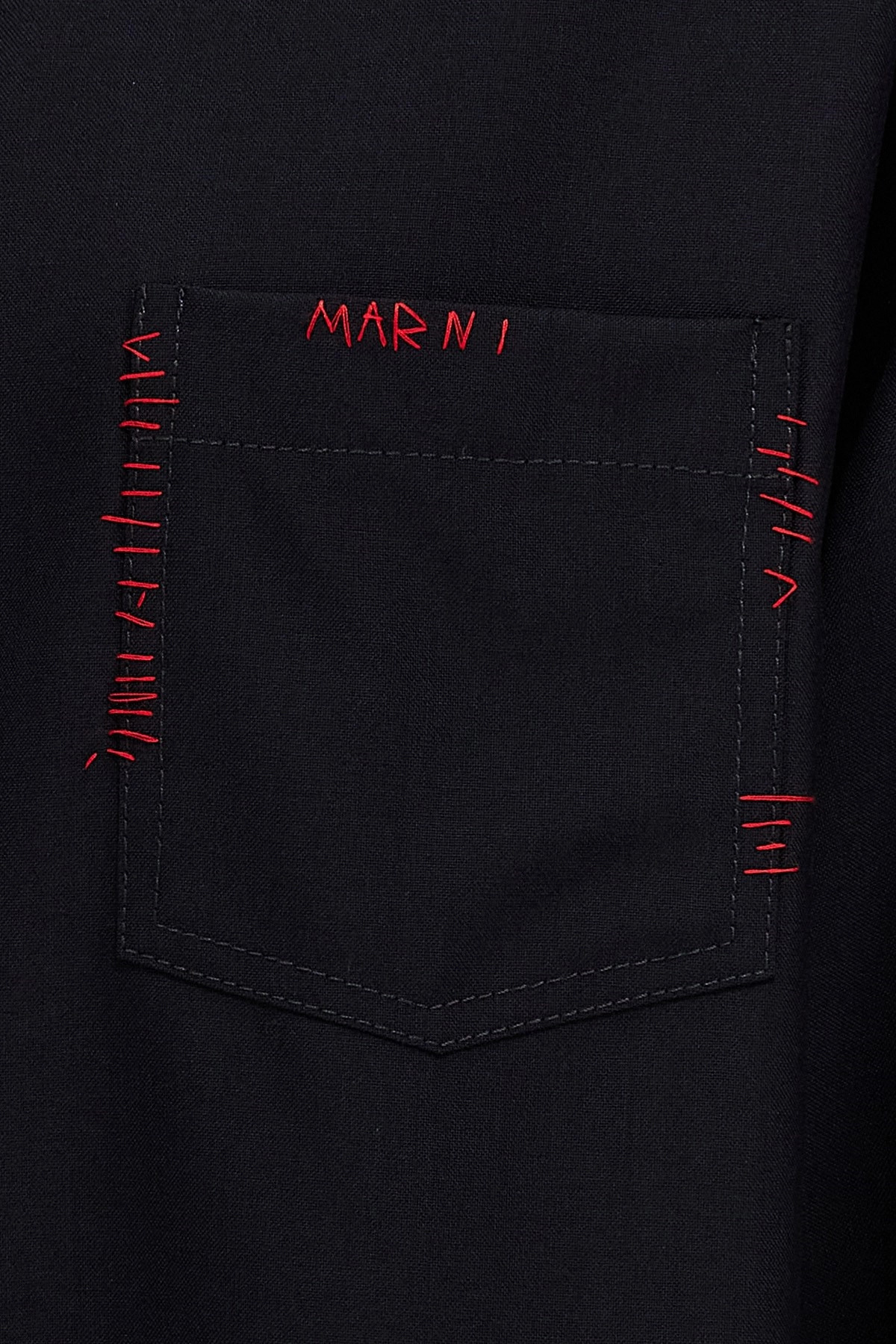 Cool wool shirt with contrast stitching - 6