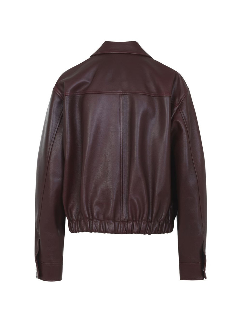 VERSACE zipped leather jacket outlook