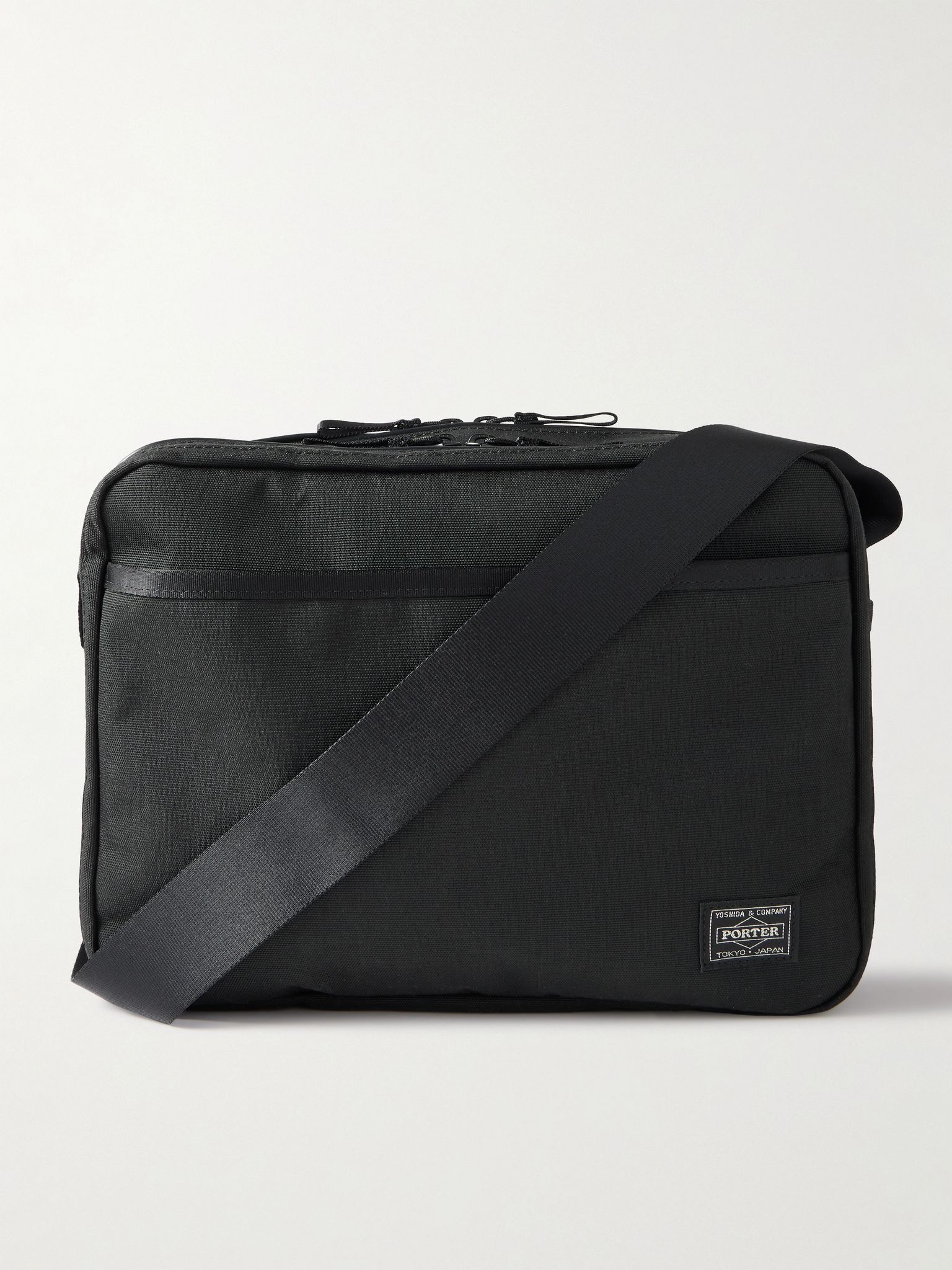 Hybrid Cordura® Nylon Messenger Bag Black - 1