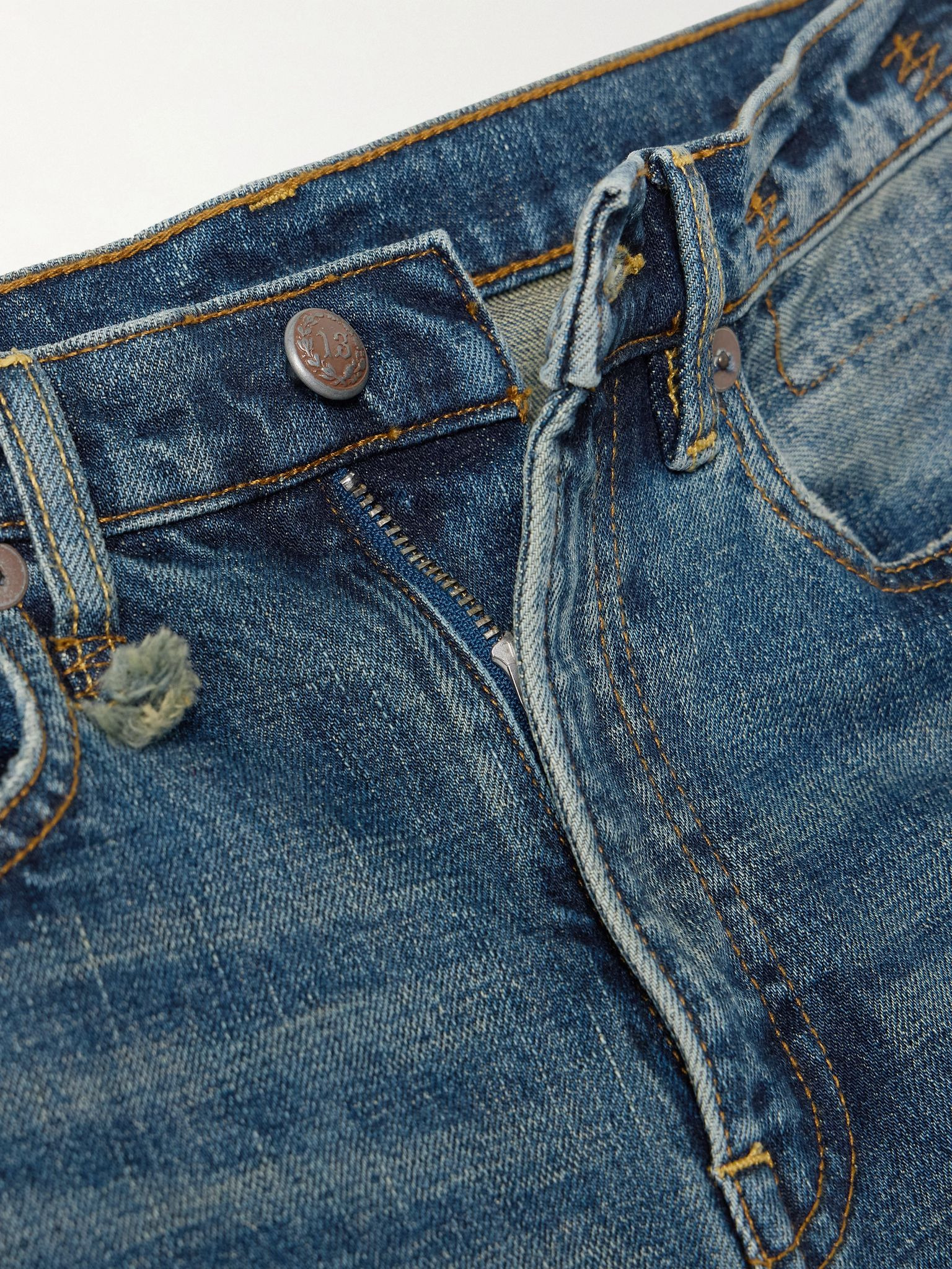 Charlotte distressed high-rise bootcut jeans Dark denim - 5