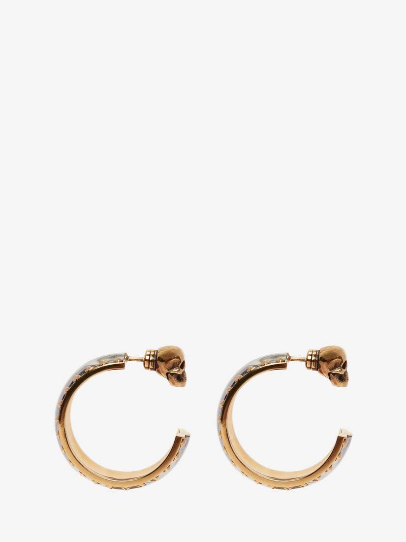 Punk Mini Hoops in Antique Silver/antique Gold - 4