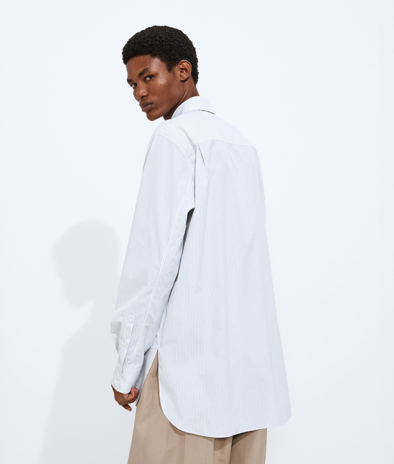 Bottega Veneta Striped Cotton Poplin Shirt outlook