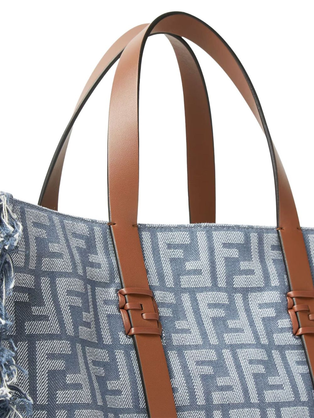 Summer FF-logo frayed tote bag - 5
