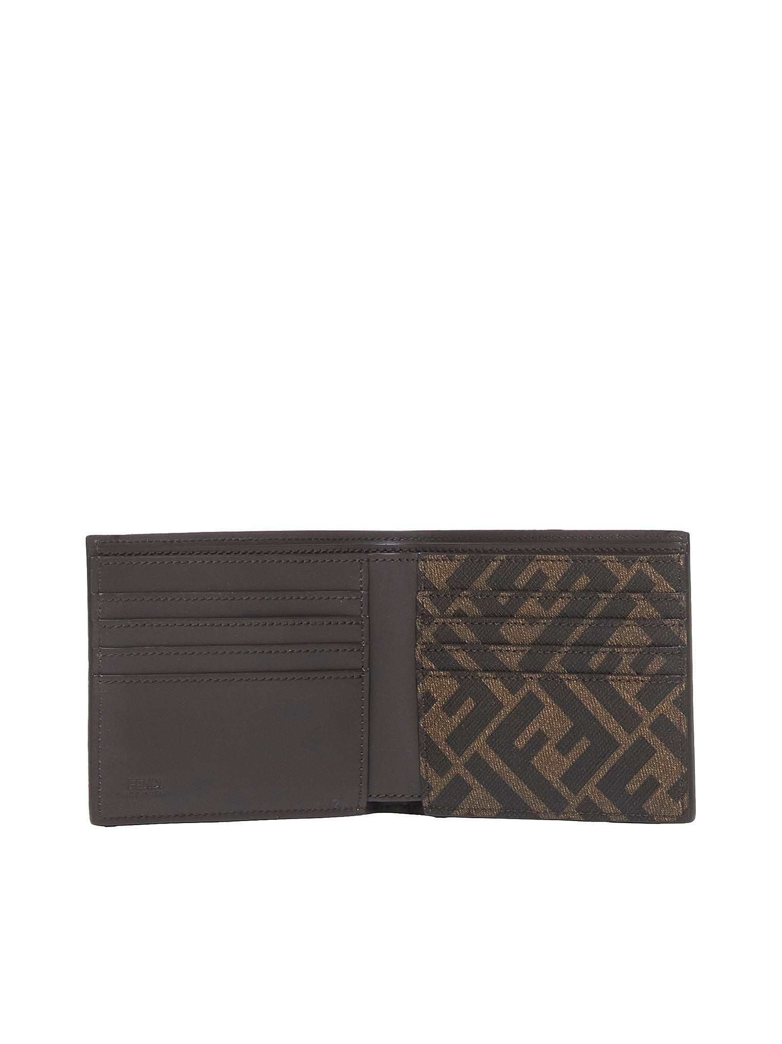 Fendi Men Logo-Plaque Leather Bifold Wallet - 4