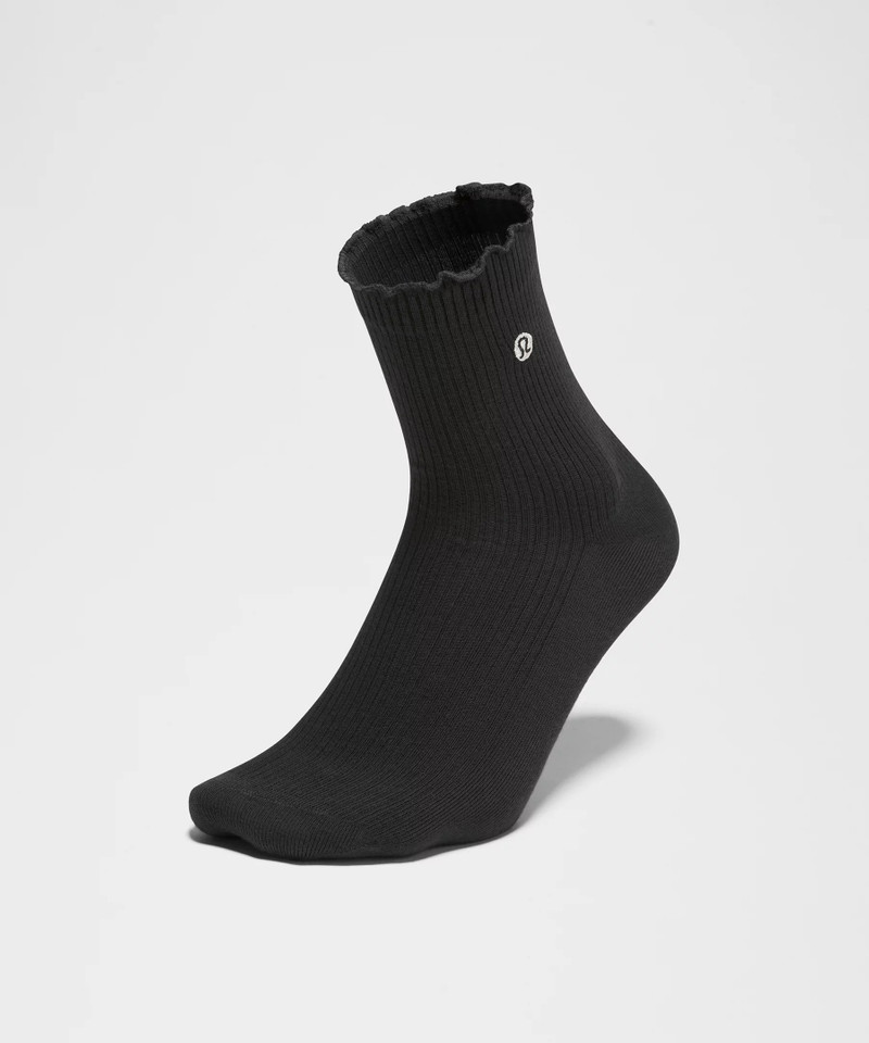 Unisex Lettuce Edge Quarter Socks 3